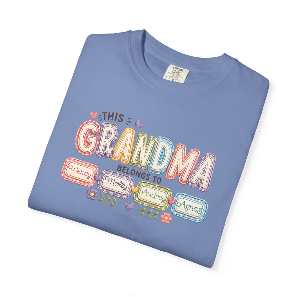 Grandma Belongs To Cute Pastel Family Names T-Shirt