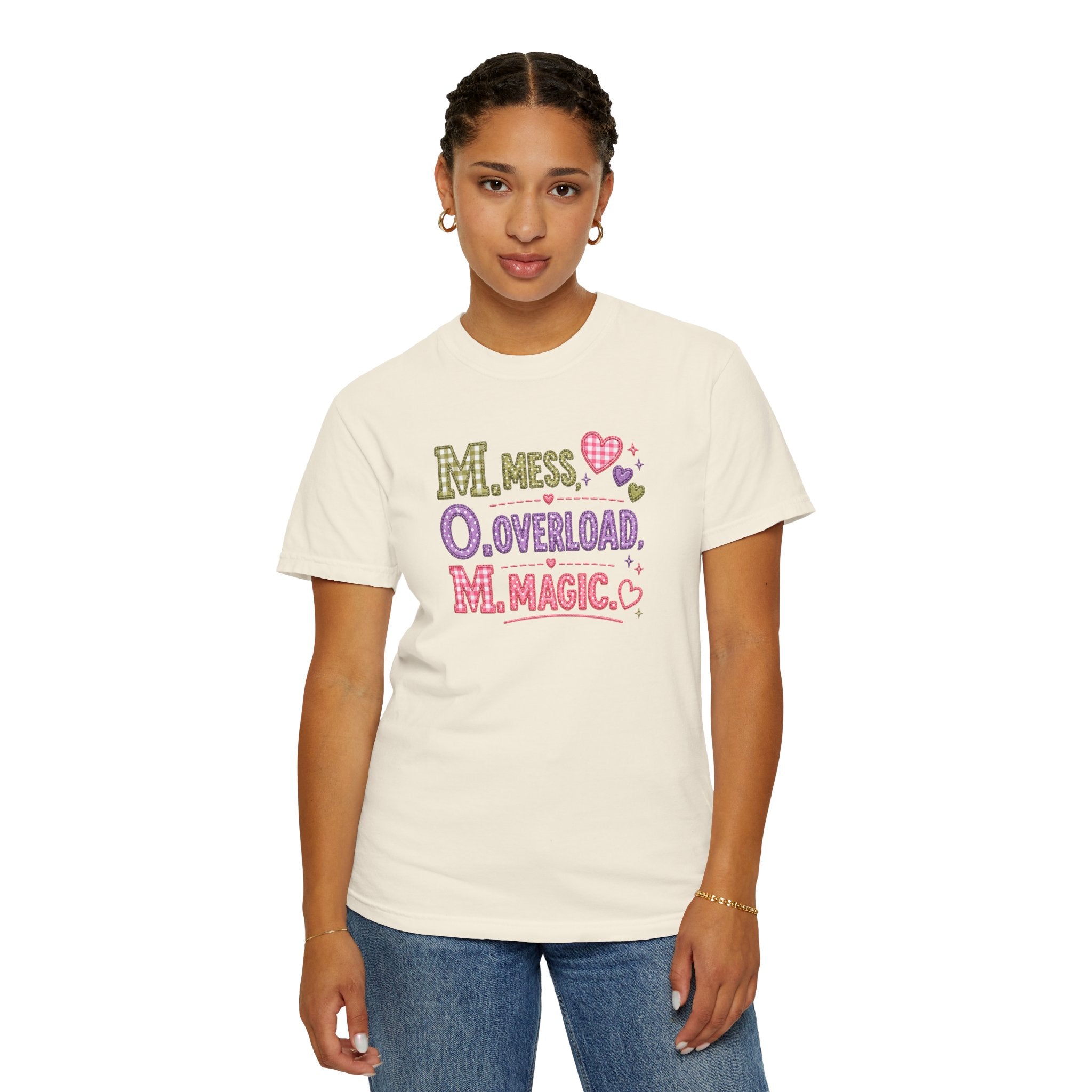 M.O.M. Graphic Tee — "Mess Overload Magic" Cute Mom Shirt