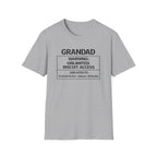 Grandad Warning T-Shirt – "Unlimited Biscuit Access" Funny Grandpa Gift