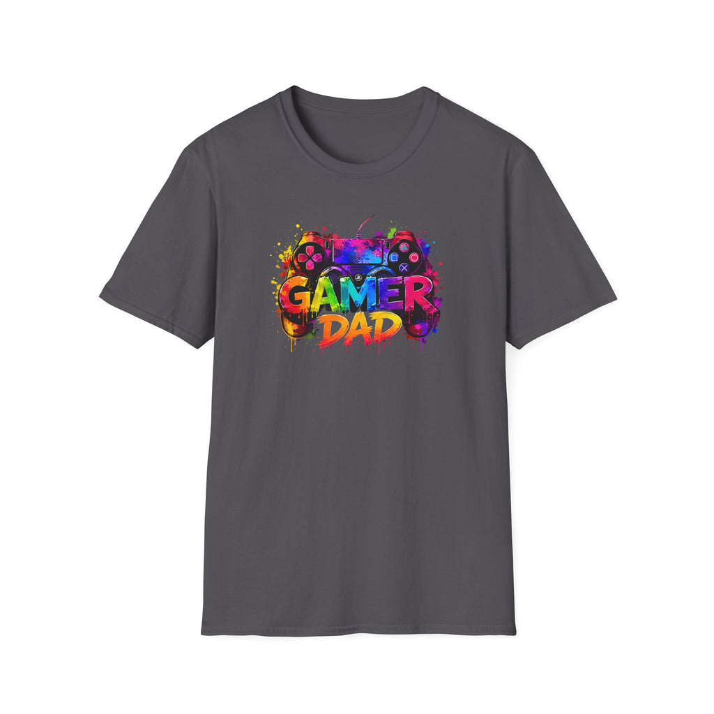 Gamer Dad Colourful Controller Design T-Shirt