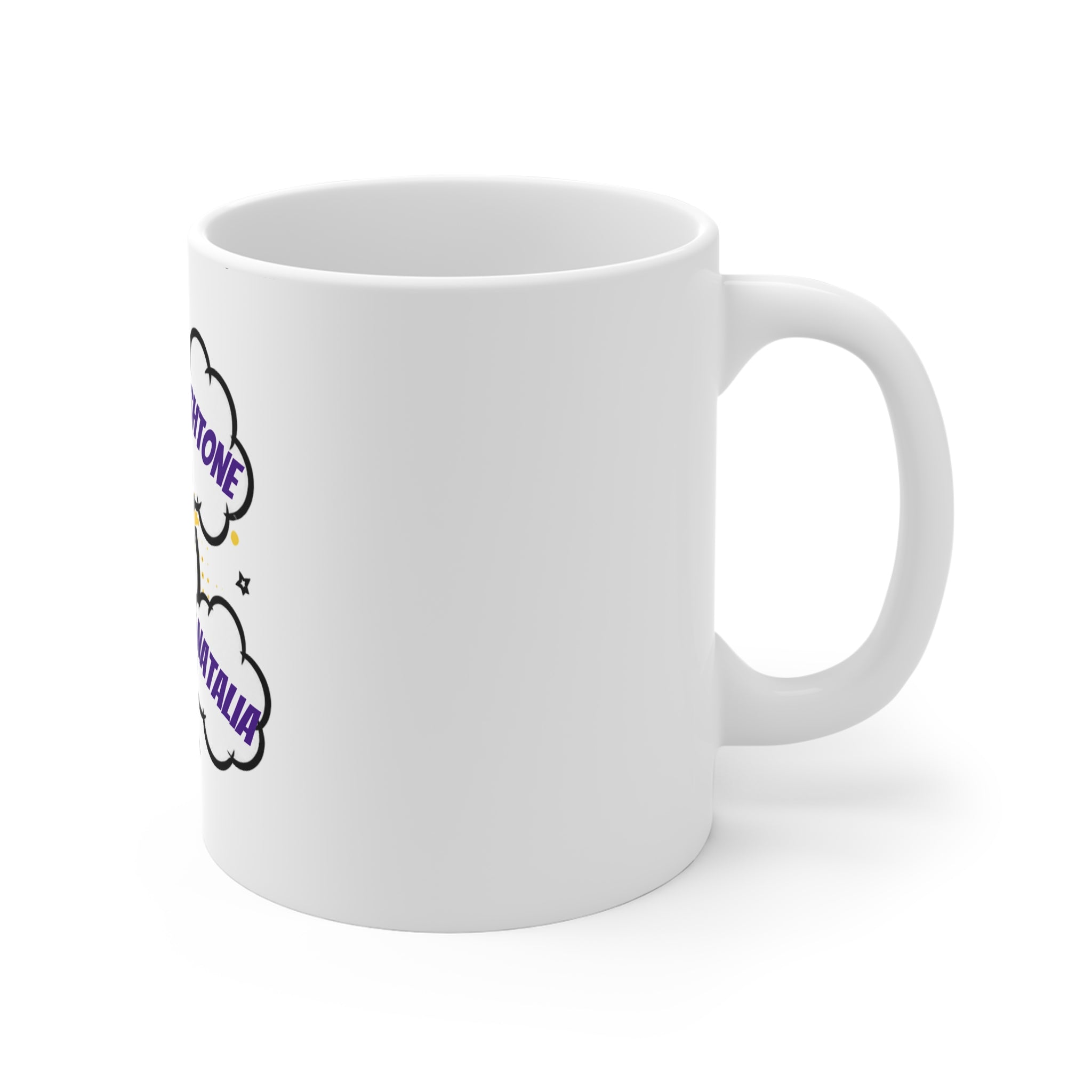 Super Dad Comic-Style 11oz Coffee Mug — Personalized Names (e.g., Warren, Cordelia)