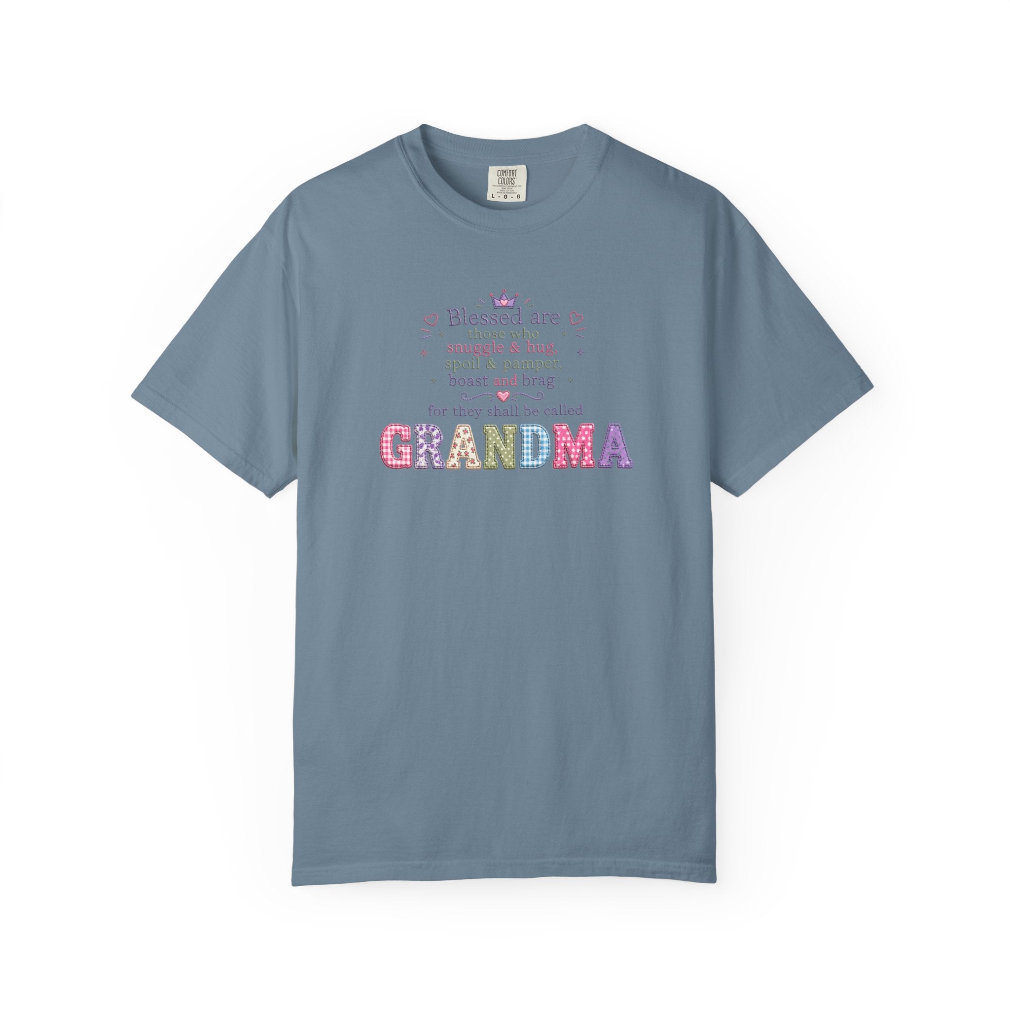 Grandma Floral Scripture T-Shirt — Blessed Are Those Who Are Pure in Heart