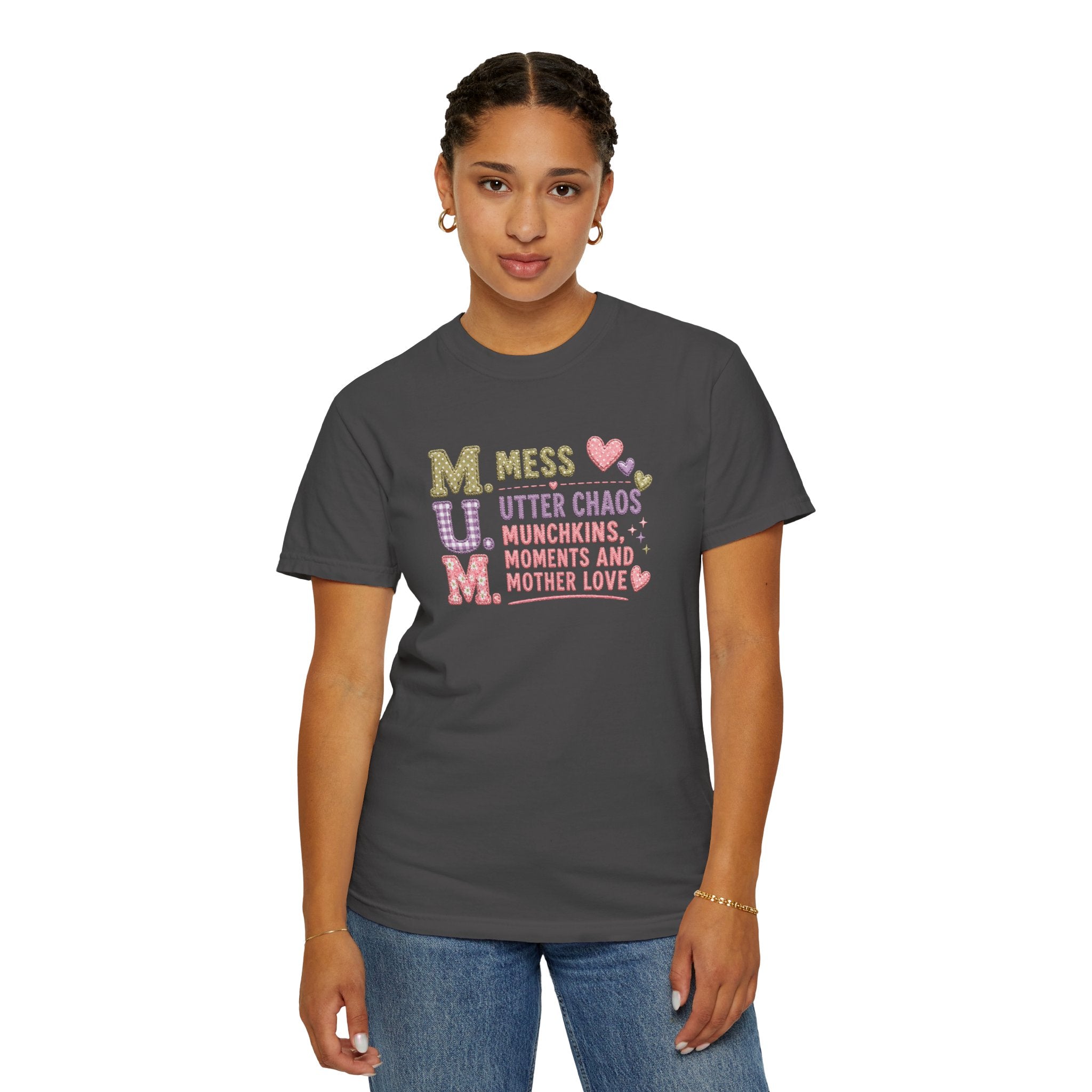 M.U.M. Mom Acronym Graphic Tee — Mess, Utter Chaos, Munchkins & Mother Love T-Shirt