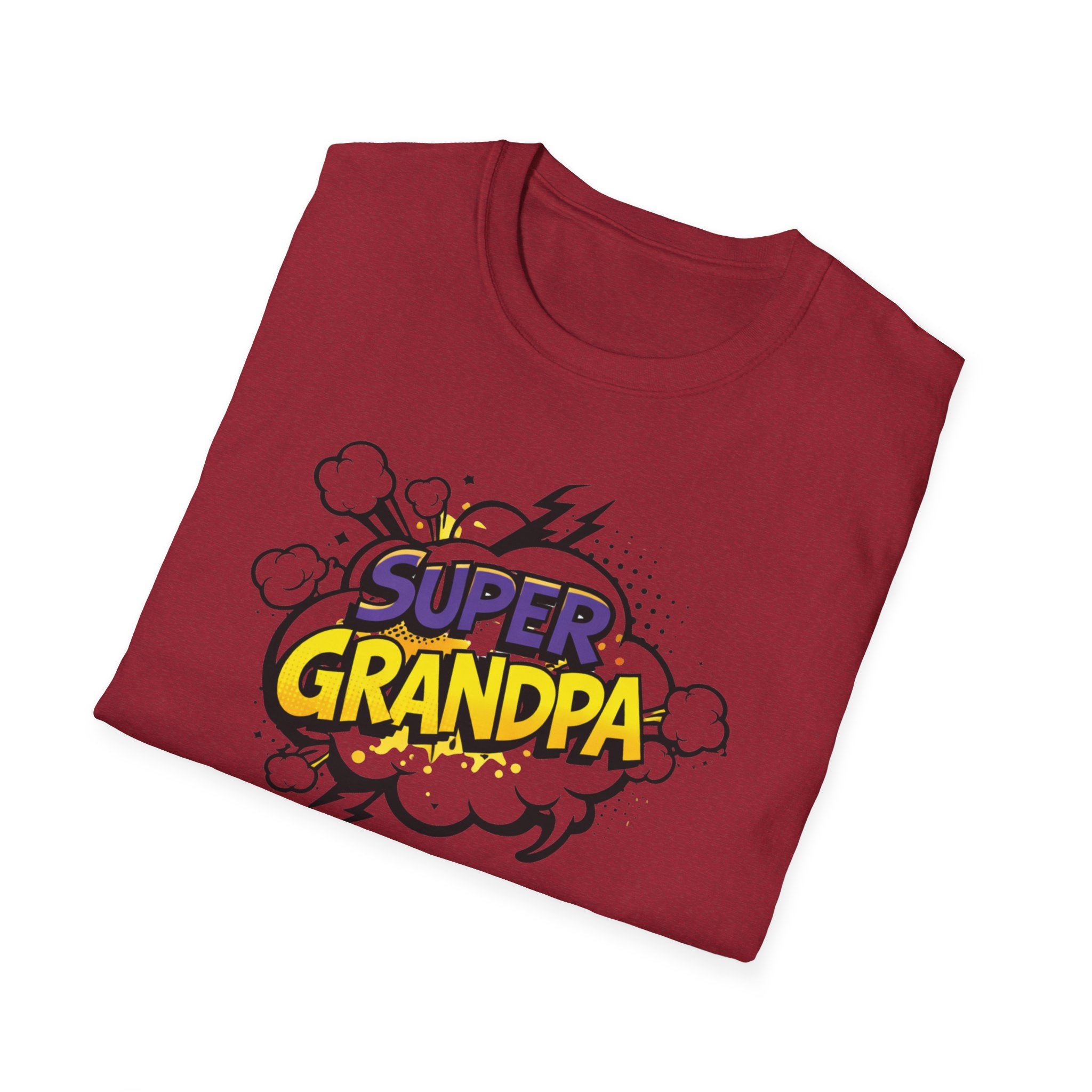 T-Shirt — "Super Grandpa" Comic-Style Graphic | Funny Father's Day Gift
