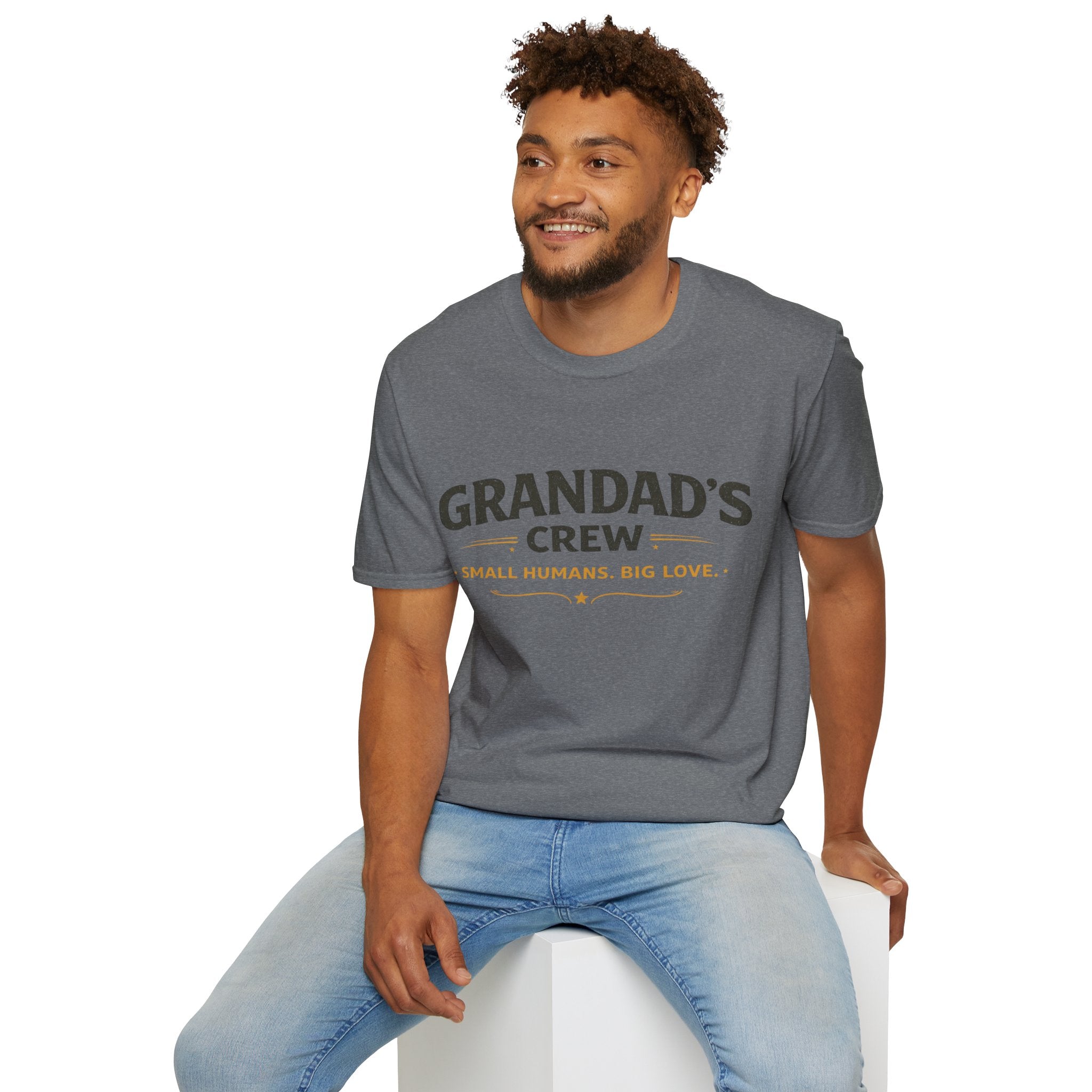 Granddad's Crew T-Shirt — "Small Humans, Big Love" Grandpa Gift