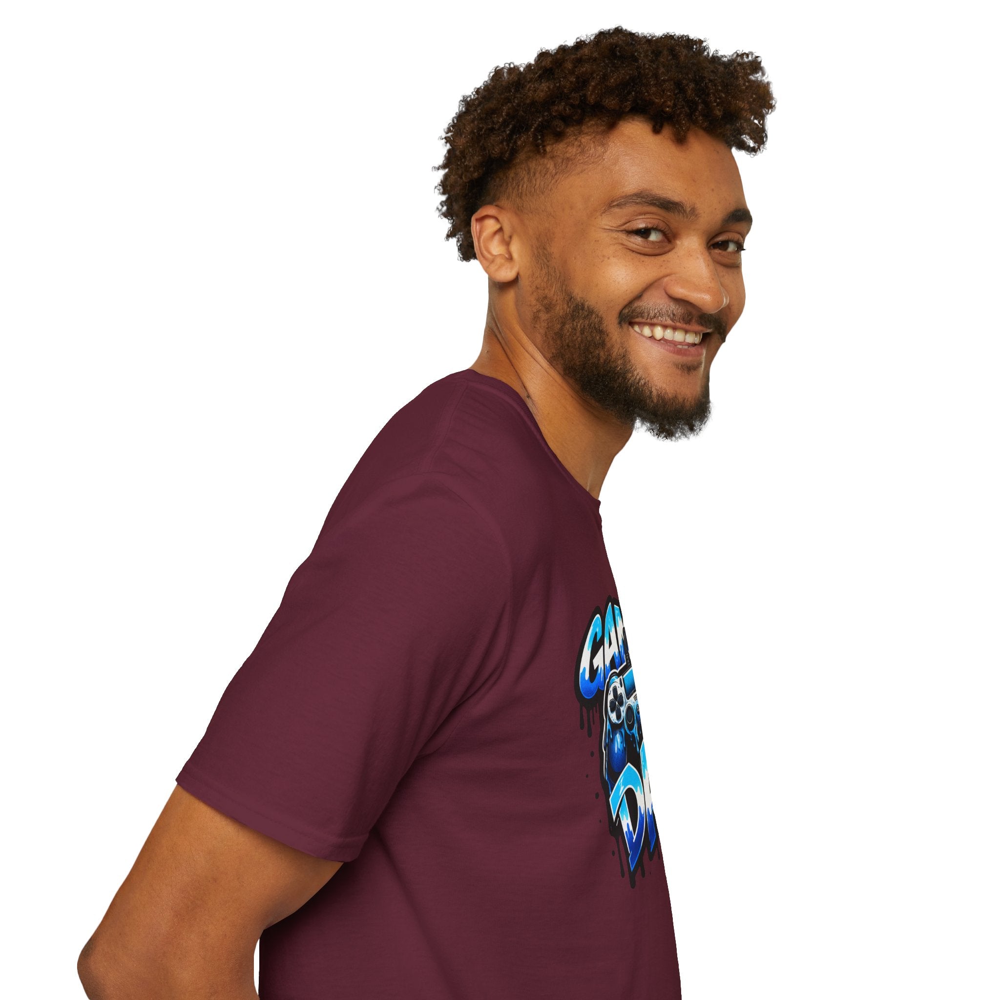 Gamer Dad T-Shirt — Blue Controller T-shirt
