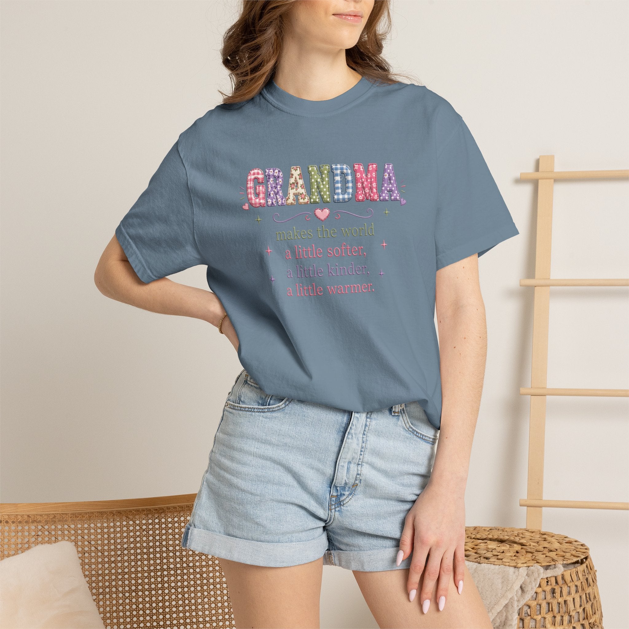 Grandma Floral T-Shirt — "Grandma makes the world a little softer, kinder, warmer"