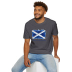 Made in Scotland T-Shirt — Watercolor Saltire Flag Tee