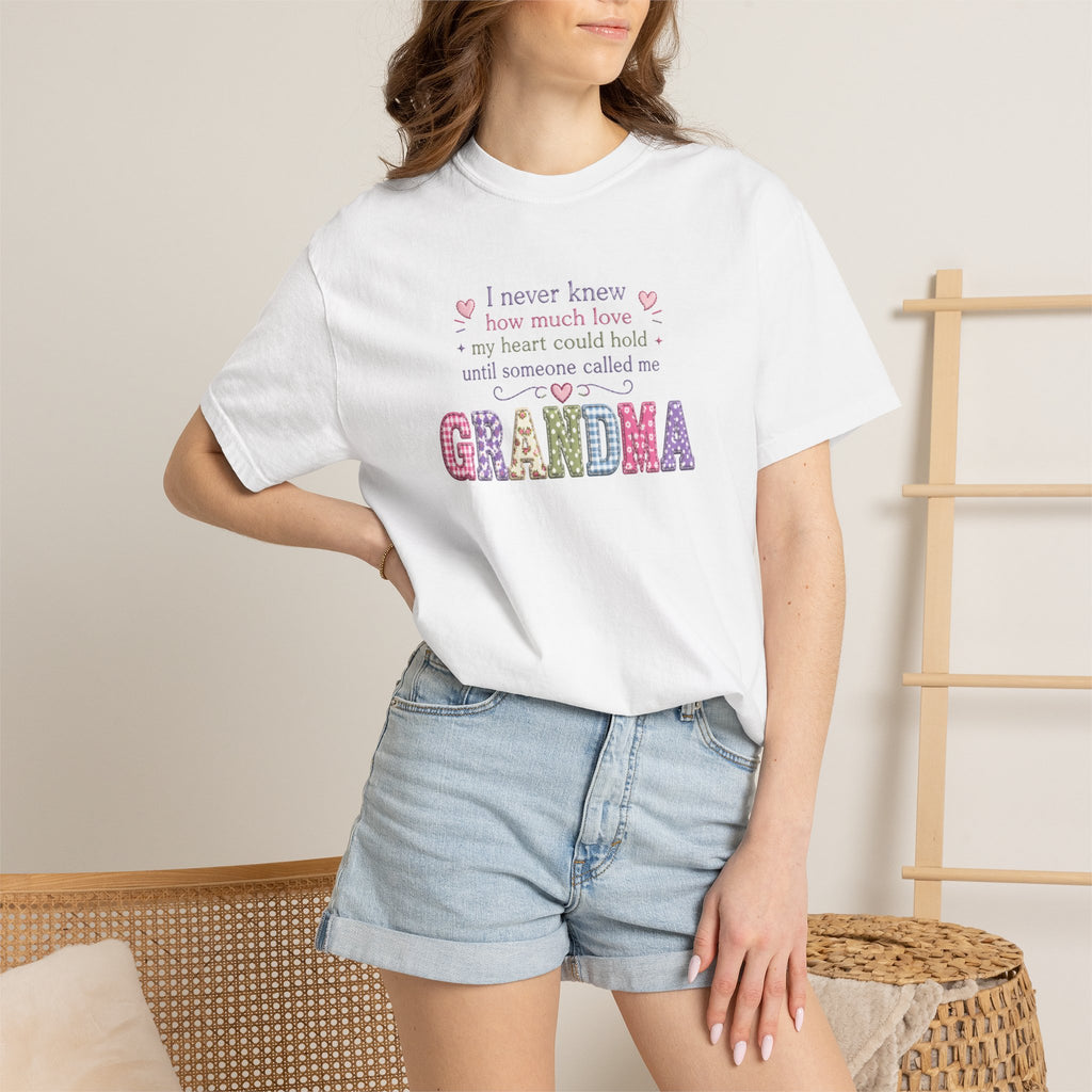 Grandma Floral Lettering T‑Shirt – "I Never Knew How Much Love" Mother's Day Gift
