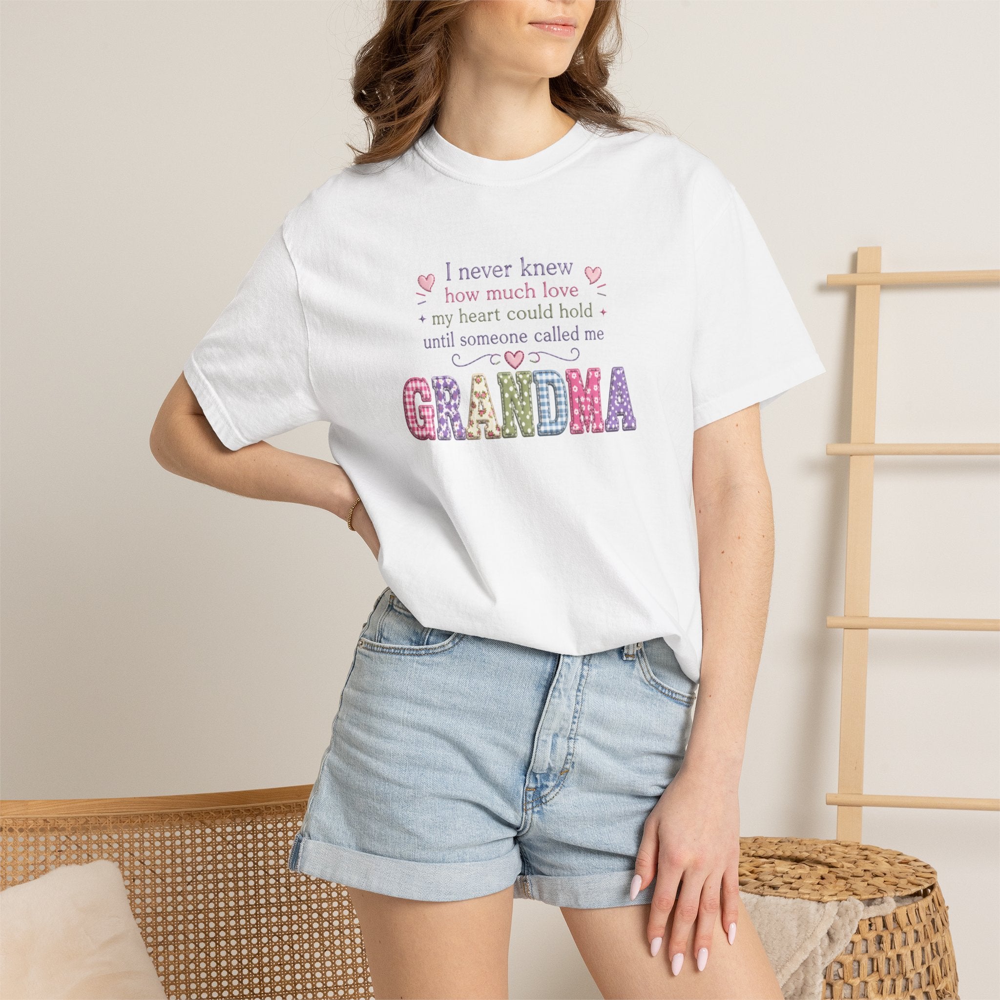 Grandma Floral Lettering T‑Shirt – "I Never Knew How Much Love" Mother's Day Gift