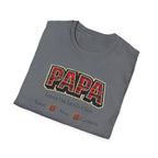 Papa Plaid T-Shirt – "Papa Loves his Little Clan" Grandfather Gift for Father's Day