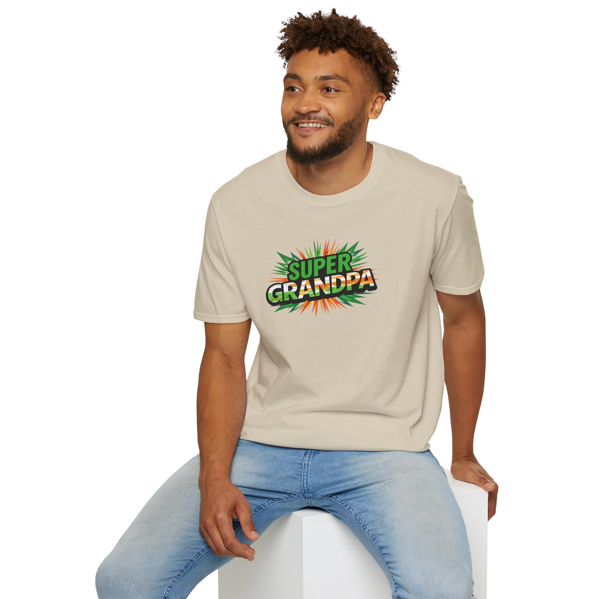 Super Grandpa Ireland Flag/Irish themed T-Shirt — Retro Comic Father's Day Gift