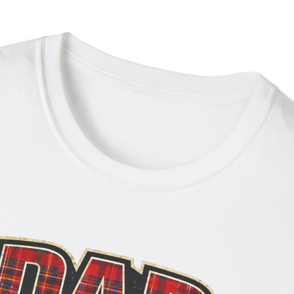 Dad Plaid Design T-Shirt — DAD Est. 2026 New Dad Gift