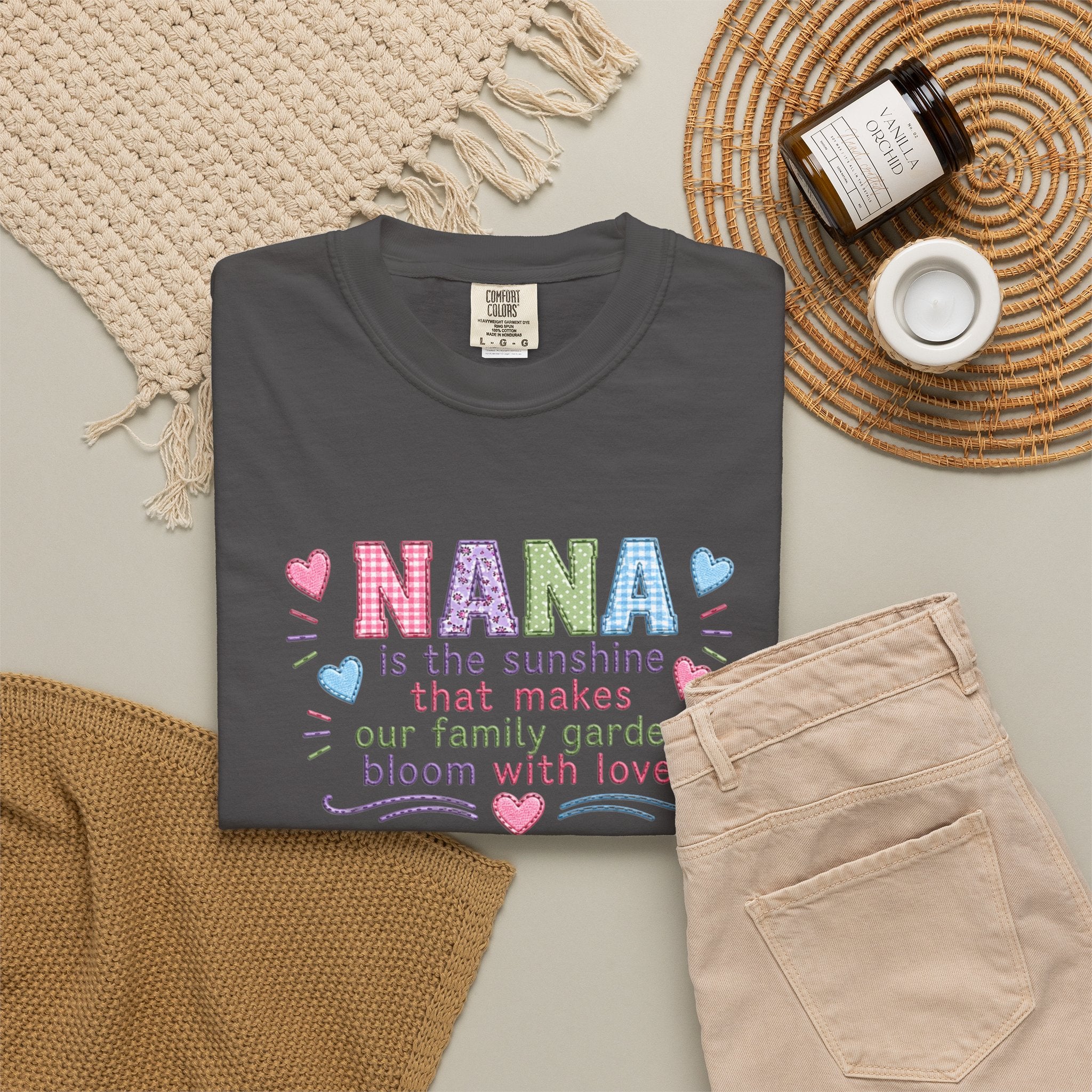 Nana Sunshine Floral T-Shirt — “NANA is the sunshine that makes our family garden bloom with love”