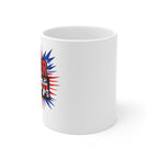 Super Papa Union Jack/English themed Mug — Patriotic Red, White & Blue Father’s Day Coffee Cup