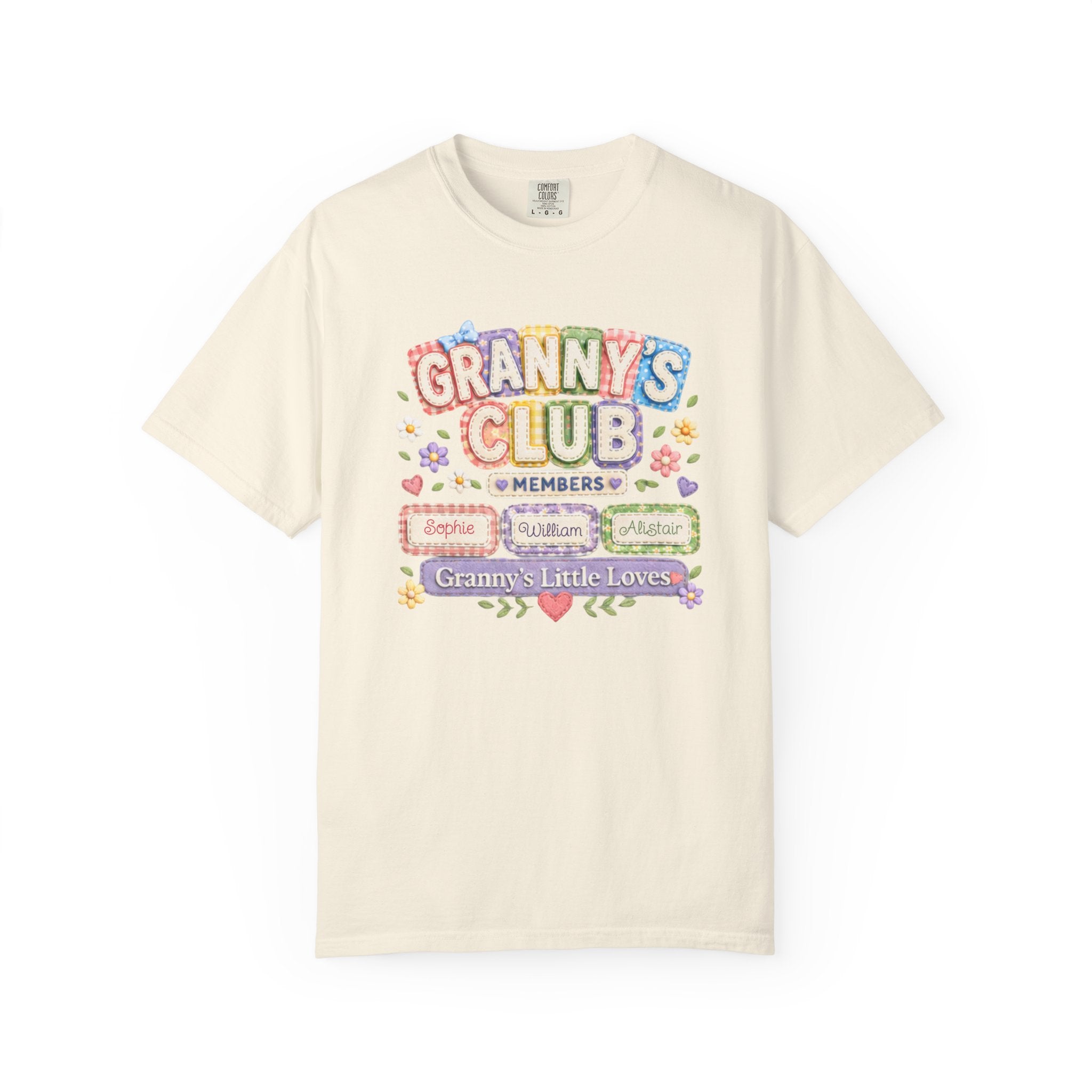 Granny's Club T-Shirt — Personalized Grandma Member Floral Tee