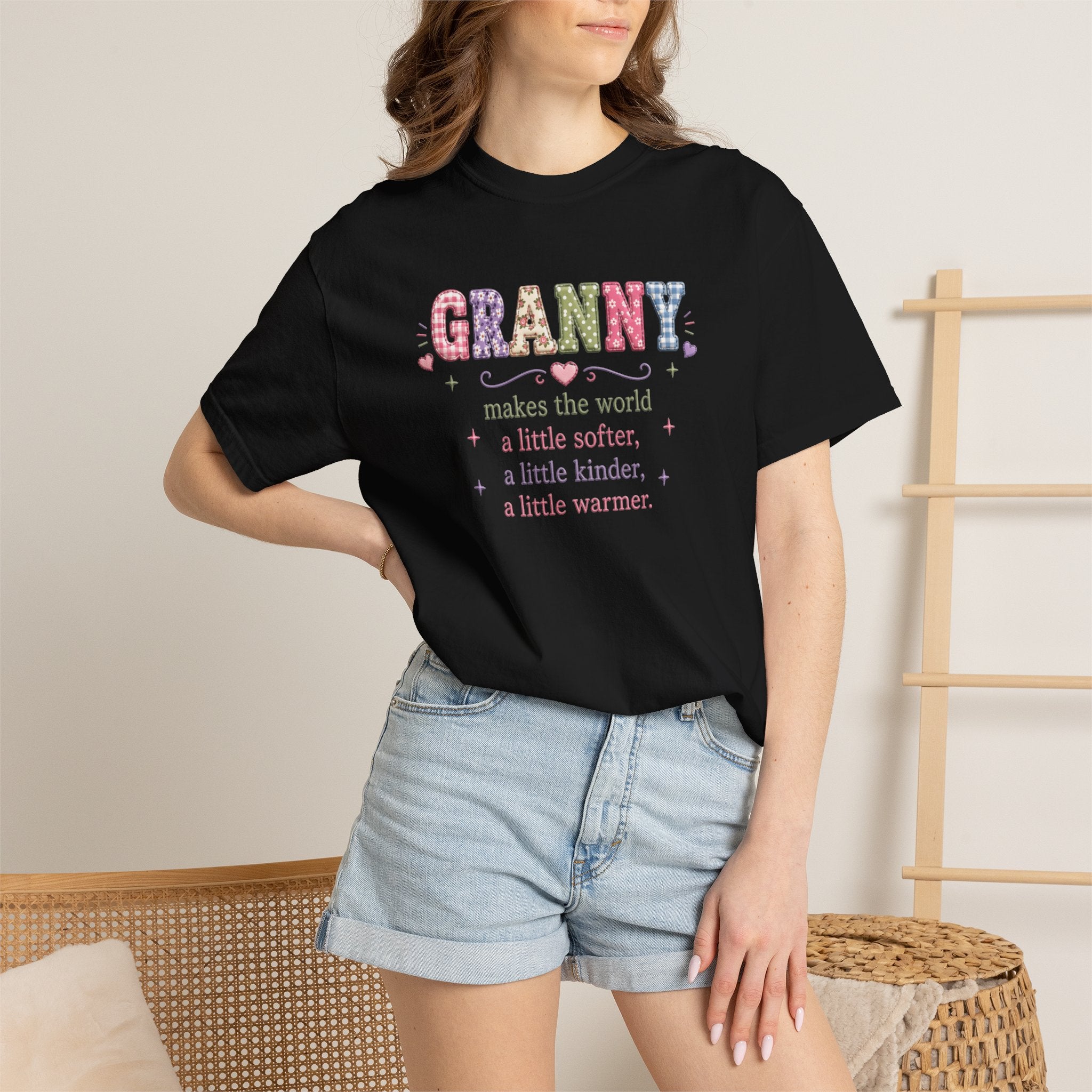 Granny Floral Graphic T-Shirt — "Granny makes the world a little softer, a little kinder, a little warmer"