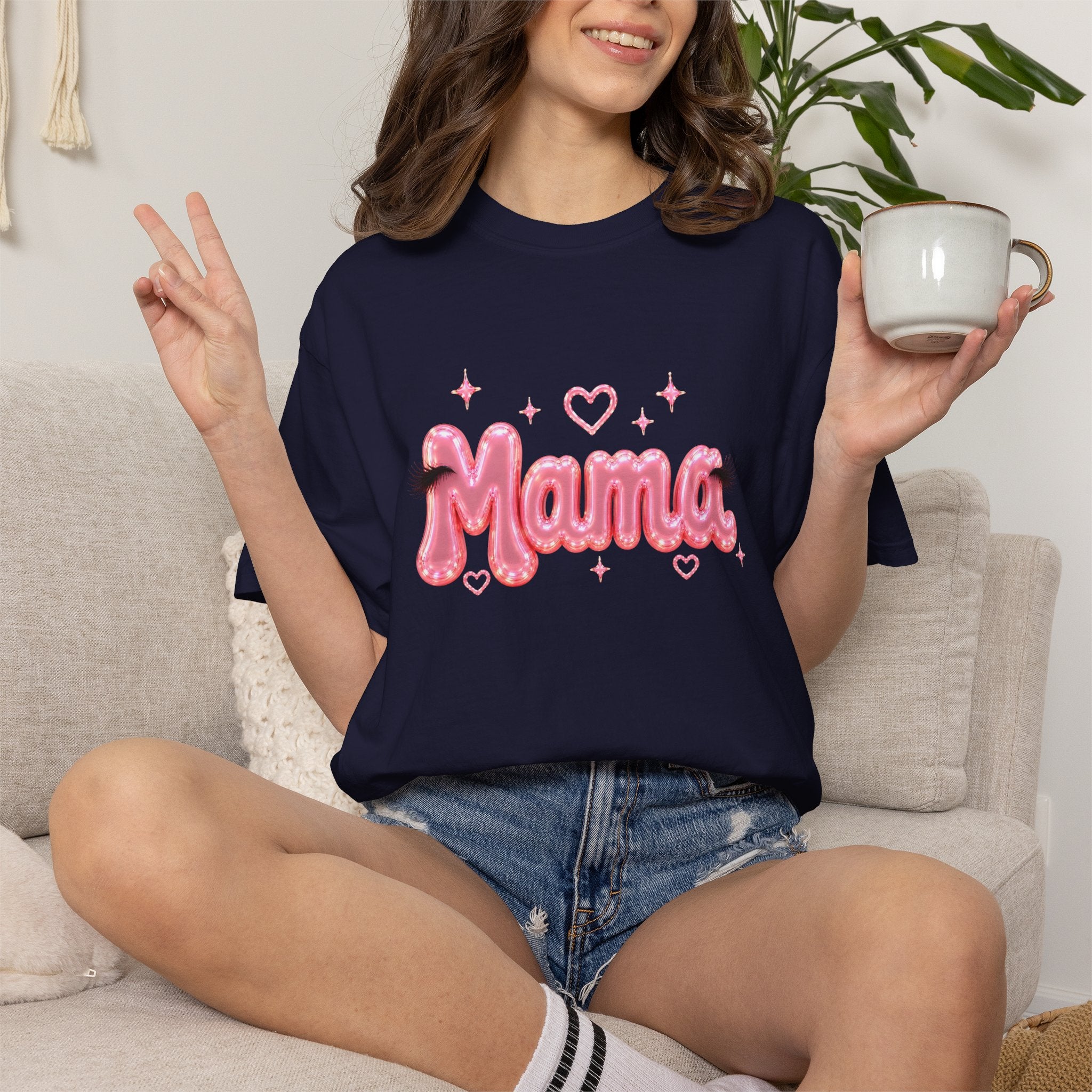 MAMA Pink Balloon Eyelashes T-Shirt