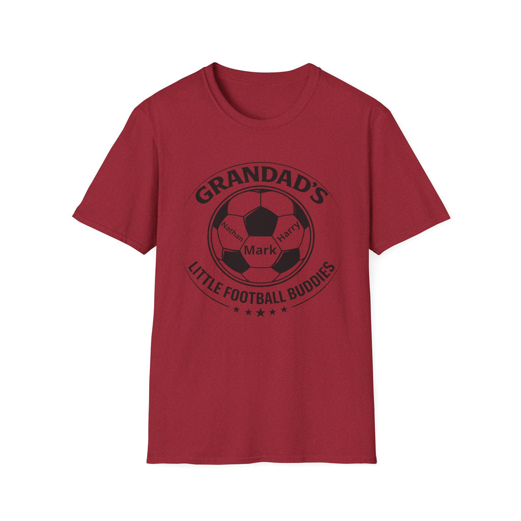Grandad's Little Football Buddies T-Shirt — Personalized Soccer Grandpa Tee