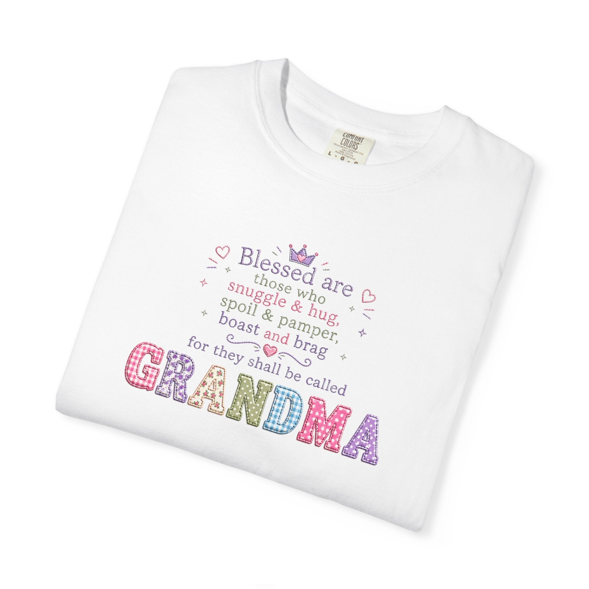 Grandma Floral Scripture T-Shirt — Blessed Are Those Who Are Pure in Heart