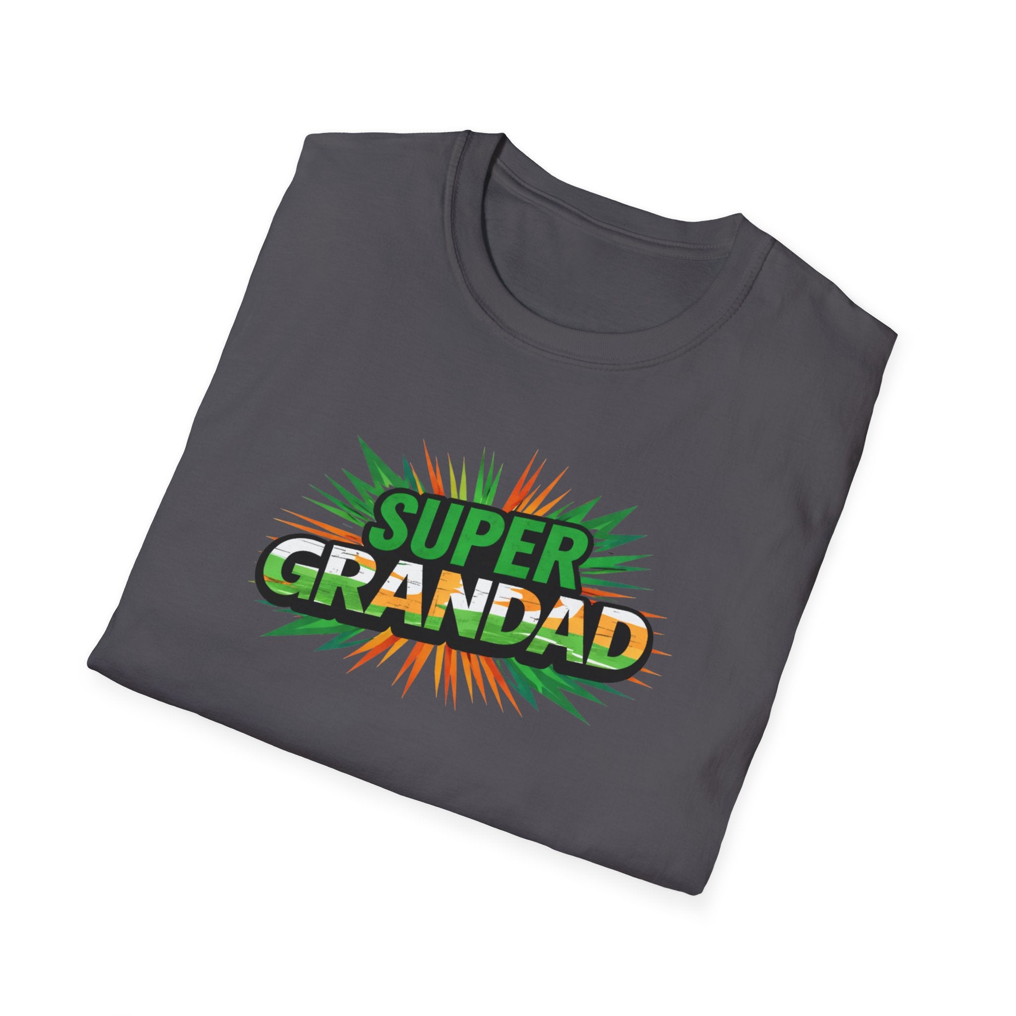 Super Grandad Ireland Flag/Irish themed T-Shirt — Retro Comic Style Gift for Grandpa (Father's Day, Birthday)