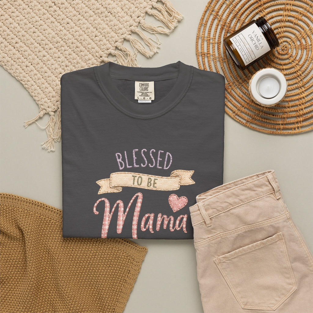 Blessed to Be Mama T-Shirt — Cute Mom Pregnancy Announcement Tee