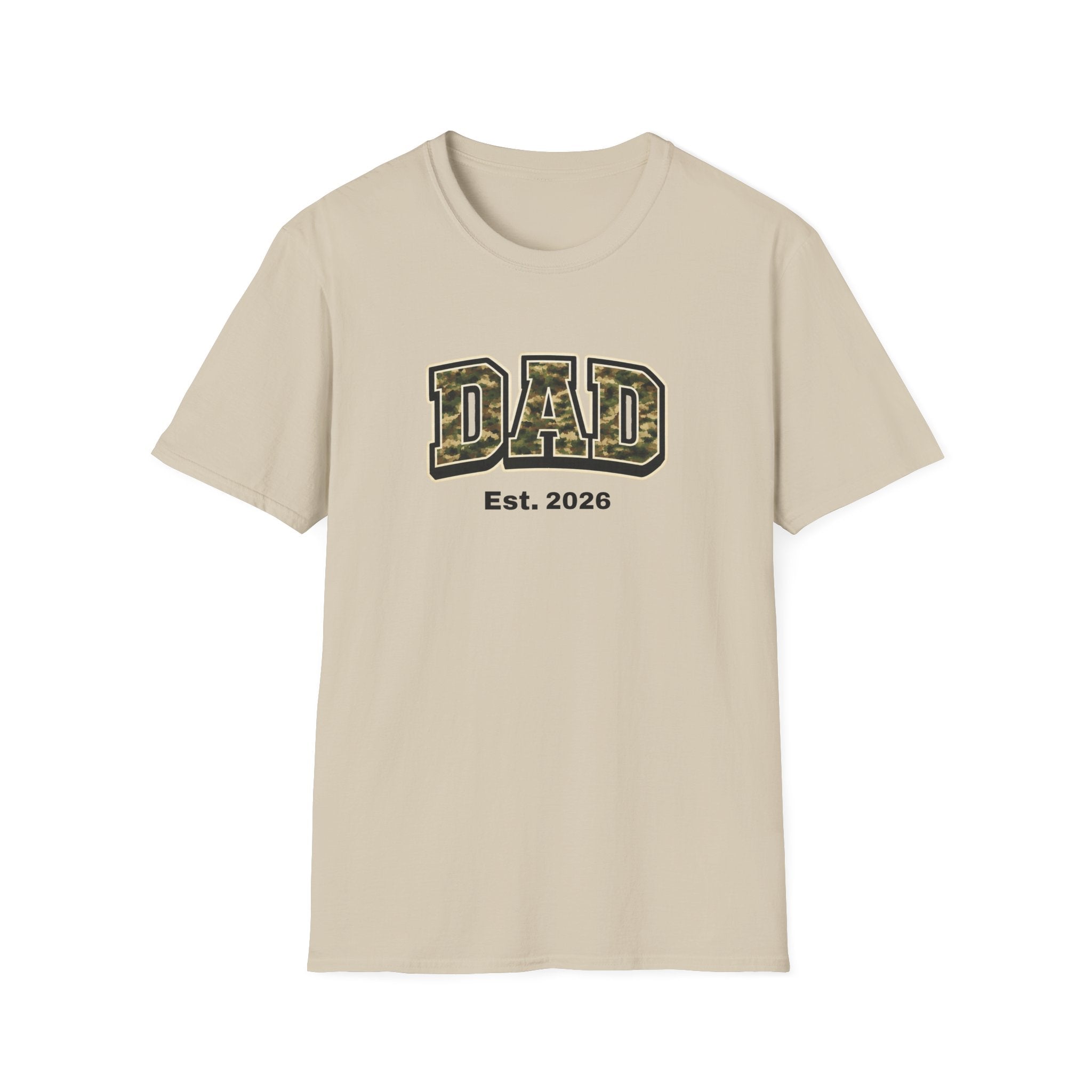 Dad Camo T‑Shirt – “DAD Est. 2026” Military Camo Father's Day Tee