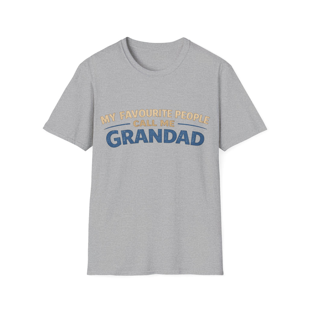 Grandad T-Shirt – “My Favourite People Call Me Grandad” Casual Grandpa Tee