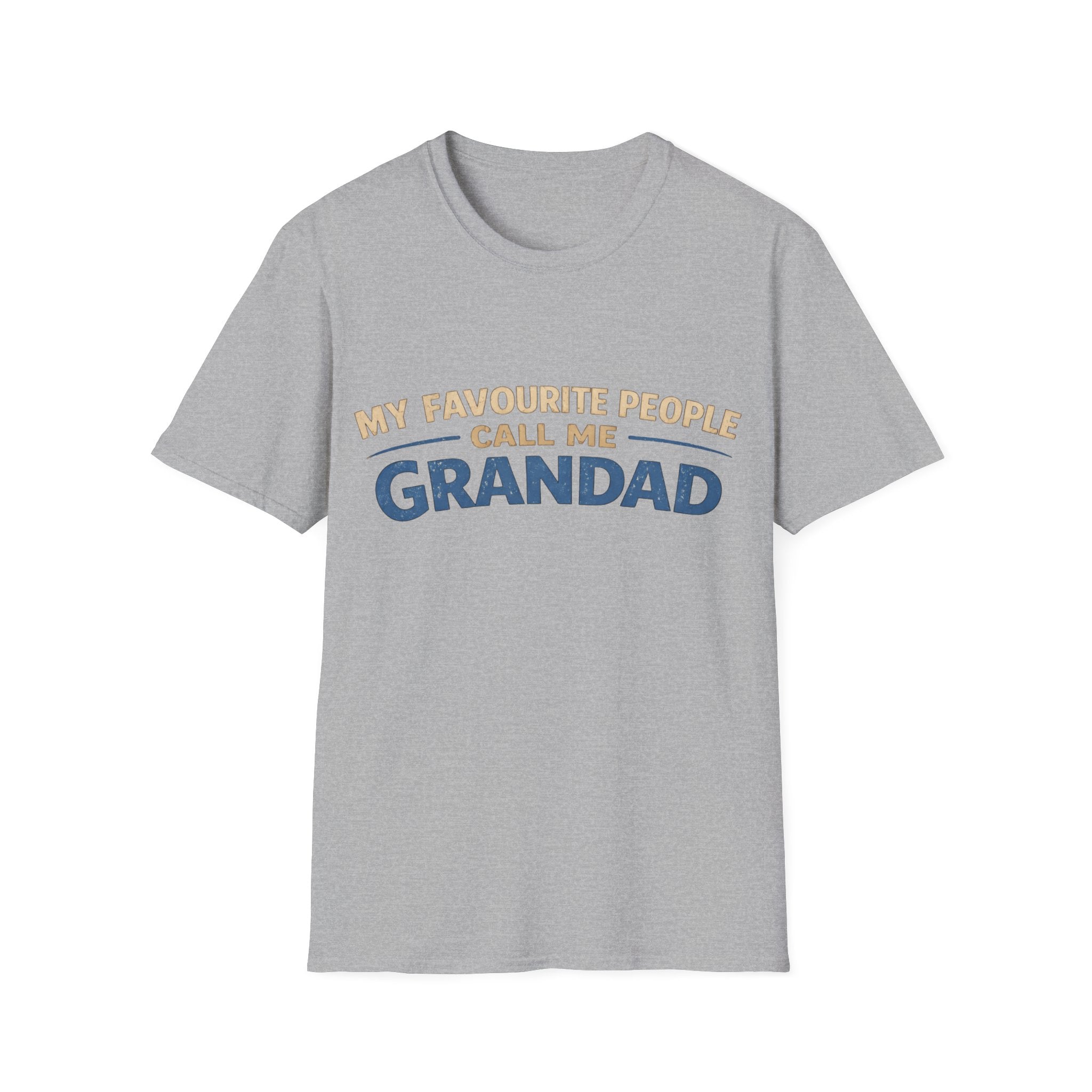 Grandad T-Shirt – “My Favourite People Call Me Grandad” Casual Grandpa Tee