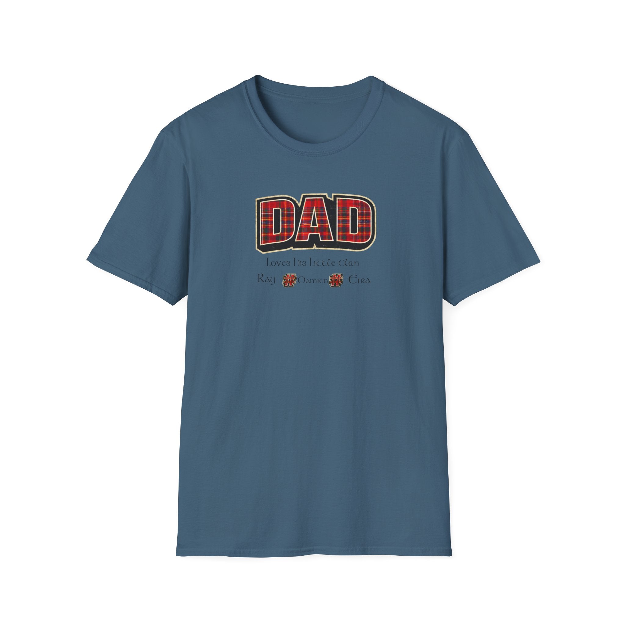 Dad Plaid Design T-Shirt – Rustic Father’s Day Gift