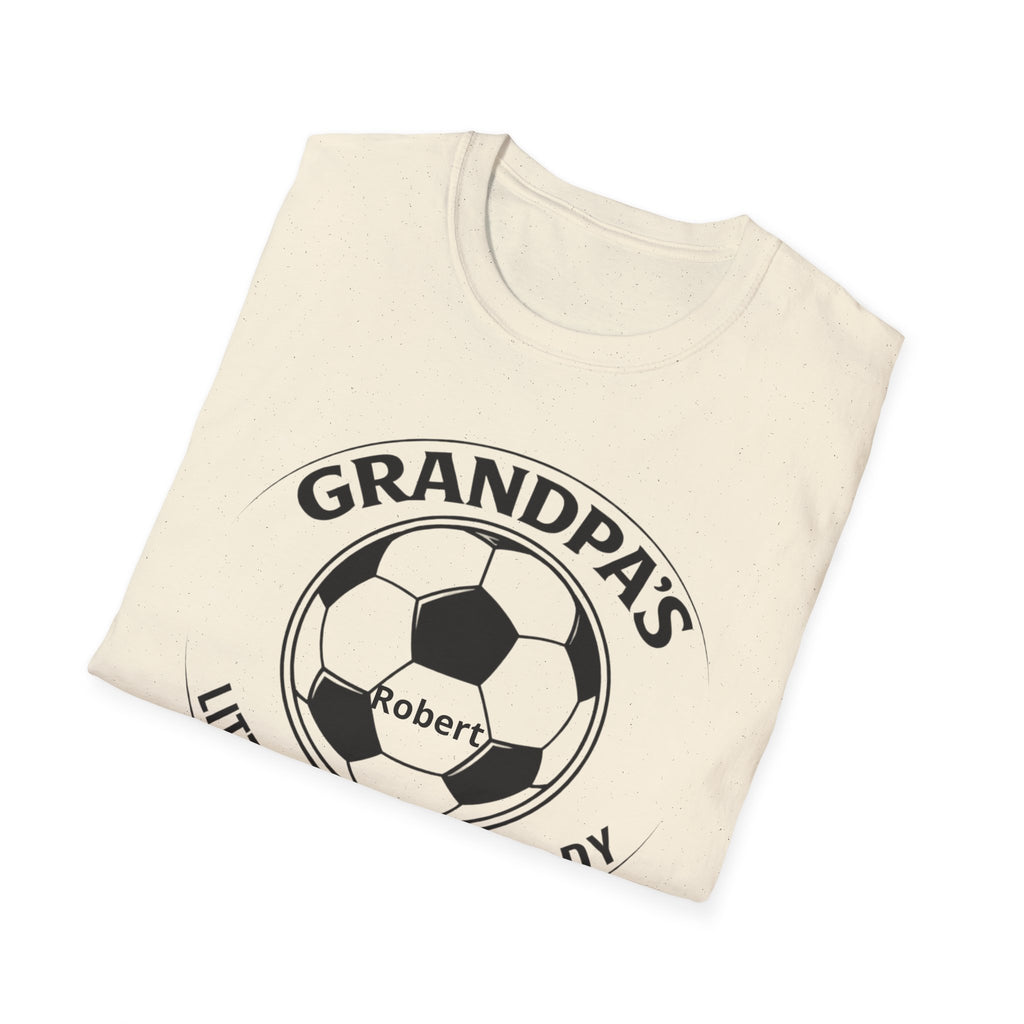 Grandpa's Little Football Buddy T-Shirt — Personalized Soccer Dad/Grandparent Gift