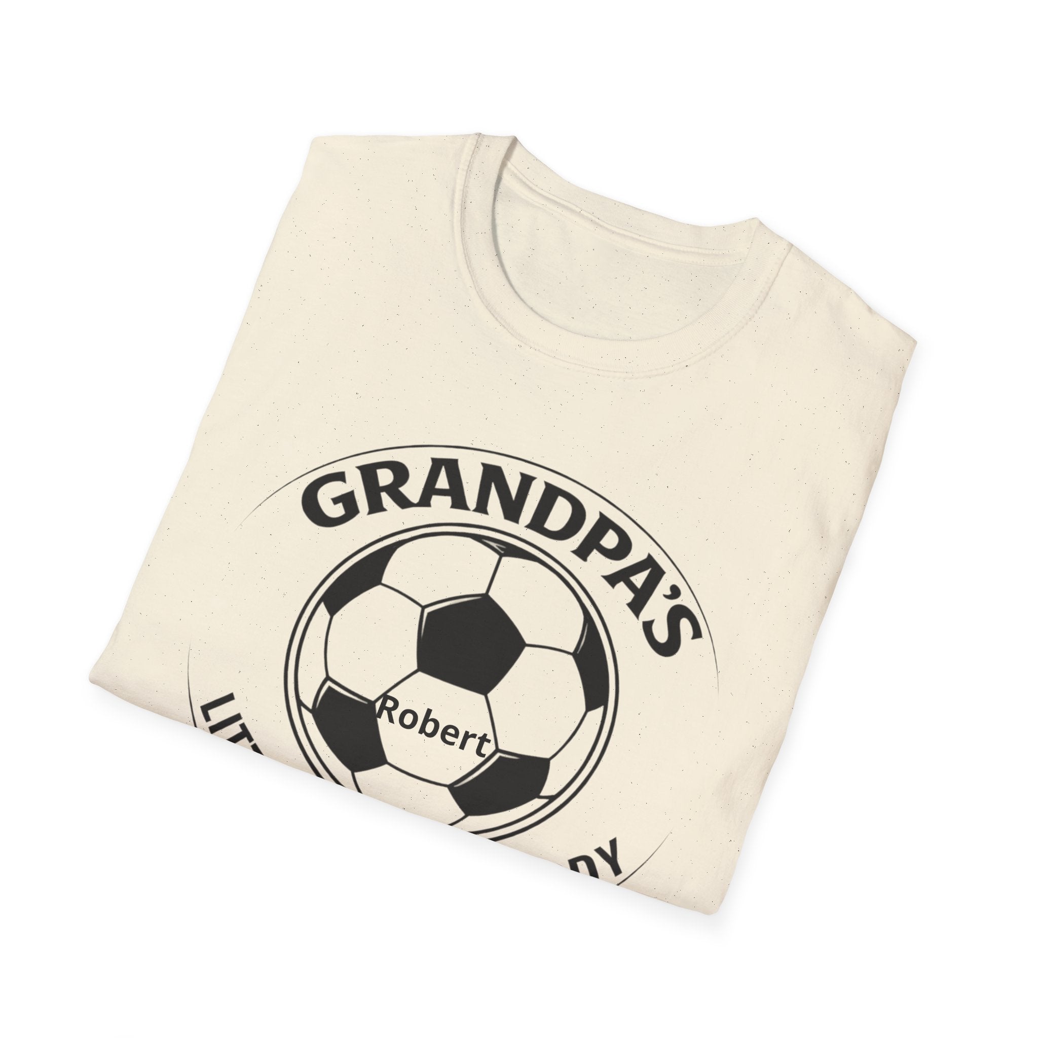 Grandpa's Little Football Buddy T-Shirt — Personalized Soccer Dad/Grandparent Gift