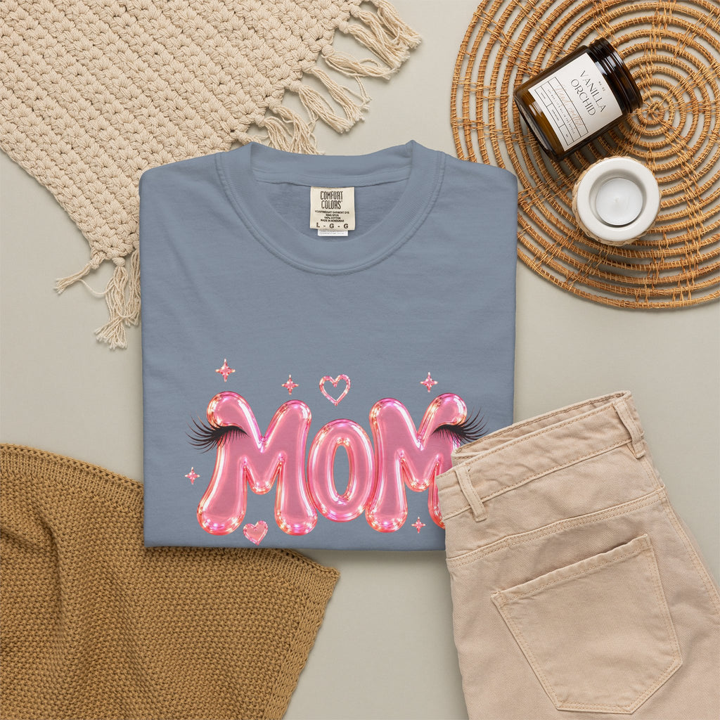 MOM Pink Balloon Eyelashes T-Shirt