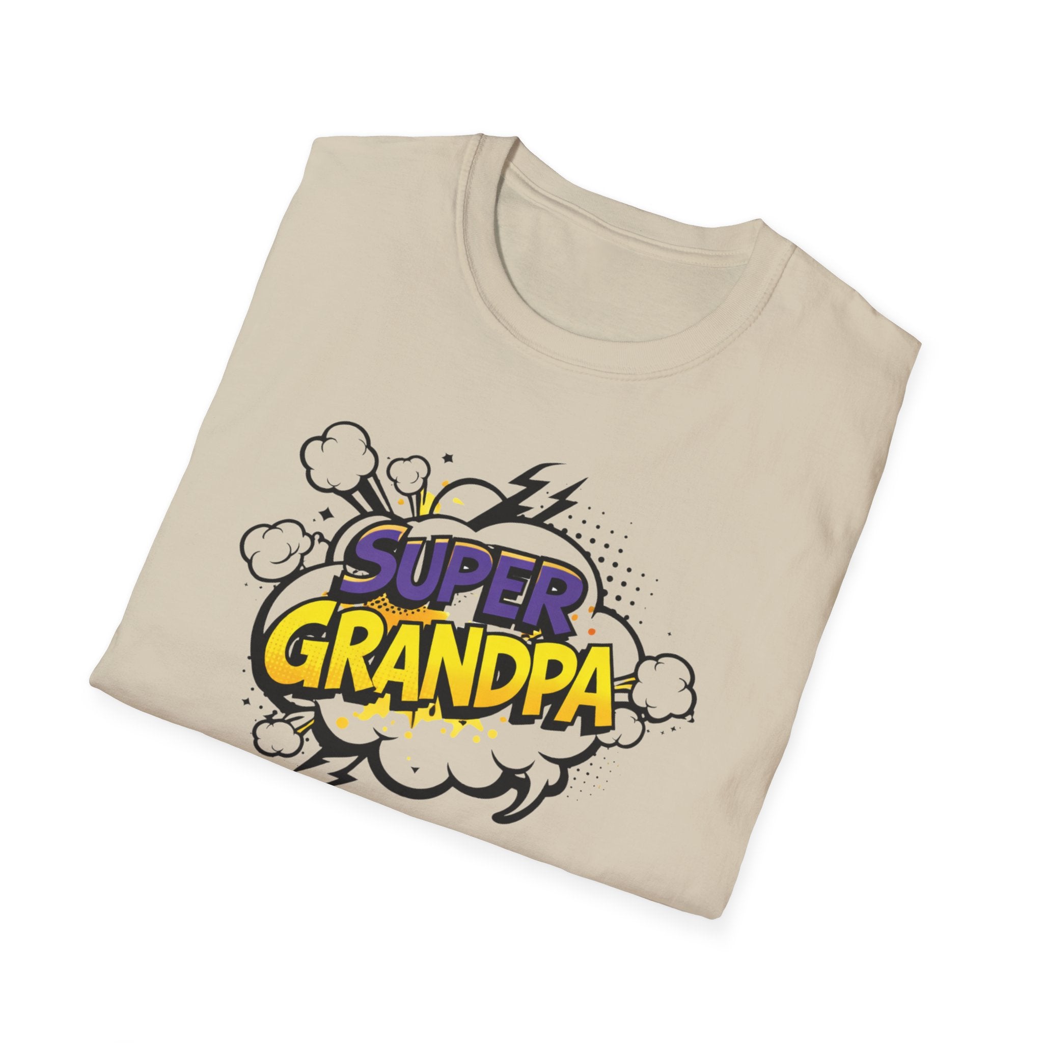 T-Shirt — "Super Grandpa" Comic-Style Graphic | Funny Father's Day Gift
