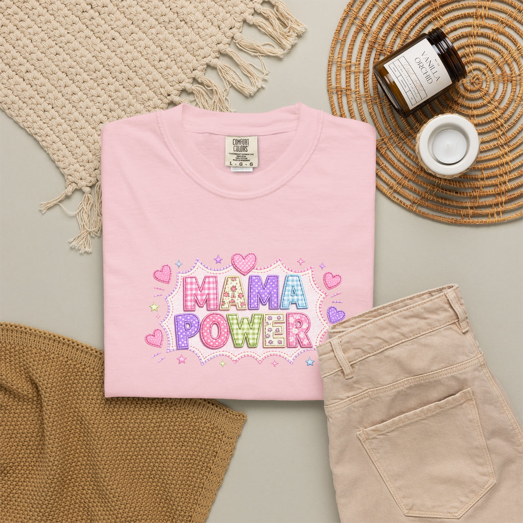 Mama Power T-Shirt — Cute Pastel Mom Pride Graphic Tee