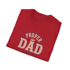 Proper Dad T-Shirt – Vintage Crown Father's Day Tee for Proud Dads