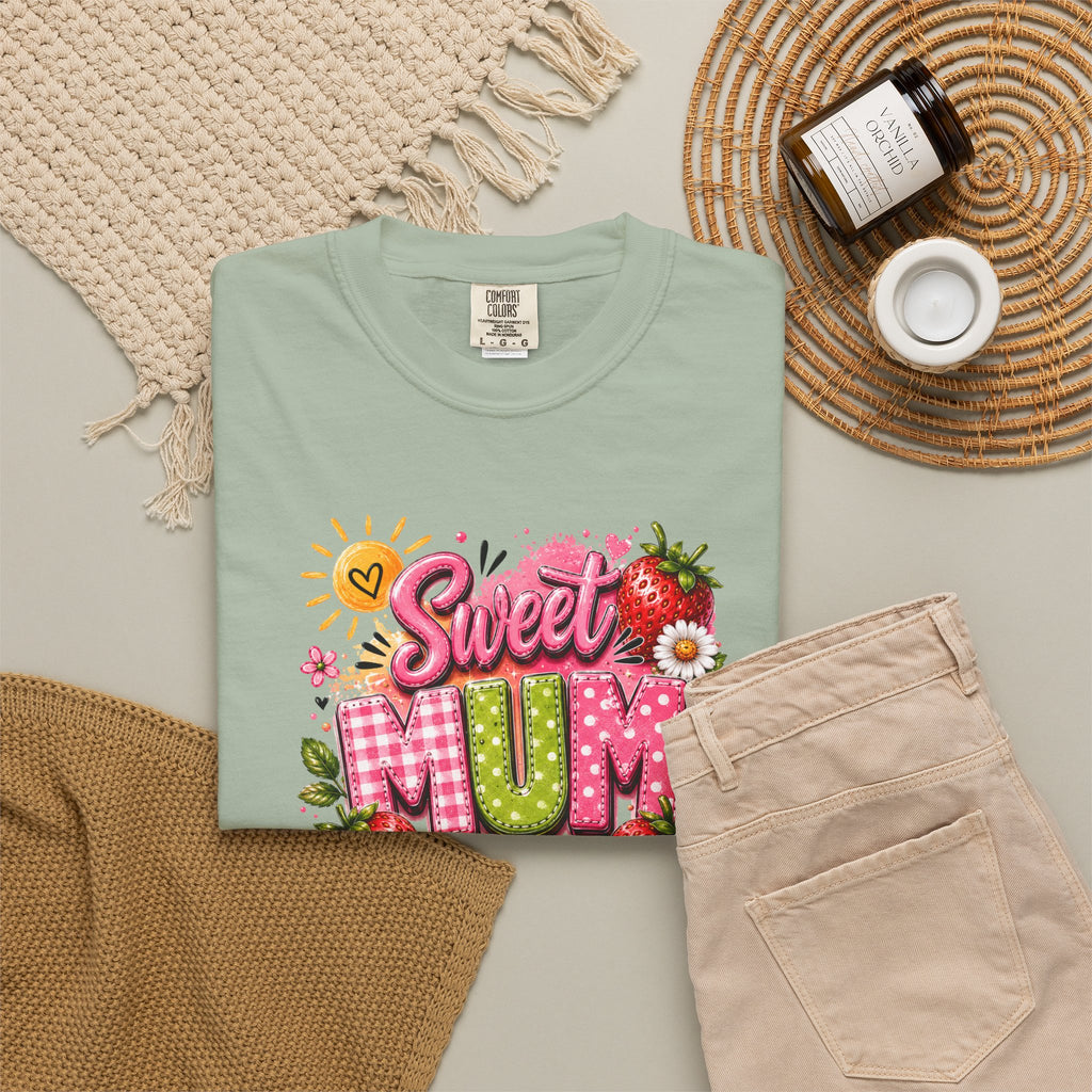 Sweet Mum T-Shirt — Floral Strawberry Mother's Day Tee