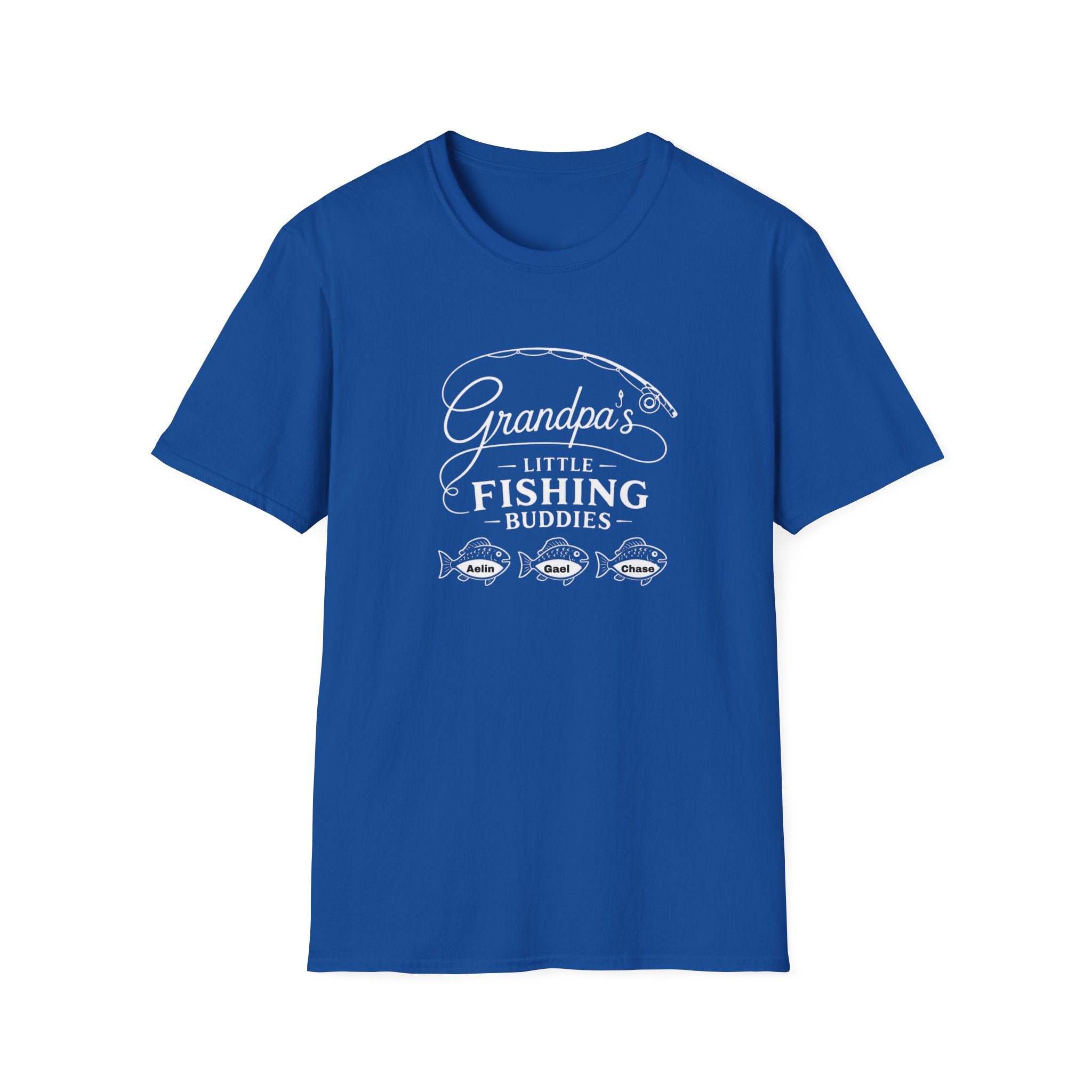 Fishing T-Shirt — "Grandpa's Little Fishing Buddies" Grandpa & Kids Matching Tee