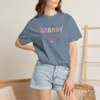 Becoming a Granny T-Shirt – Cute Grandma Shirt with "Becoming a Granny means my heart grows bigger with every little giggle" Design