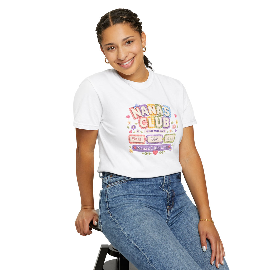 Nana's Club T-Shirt — 'Nana's Little Loves' Cute Floral Grandma Tee