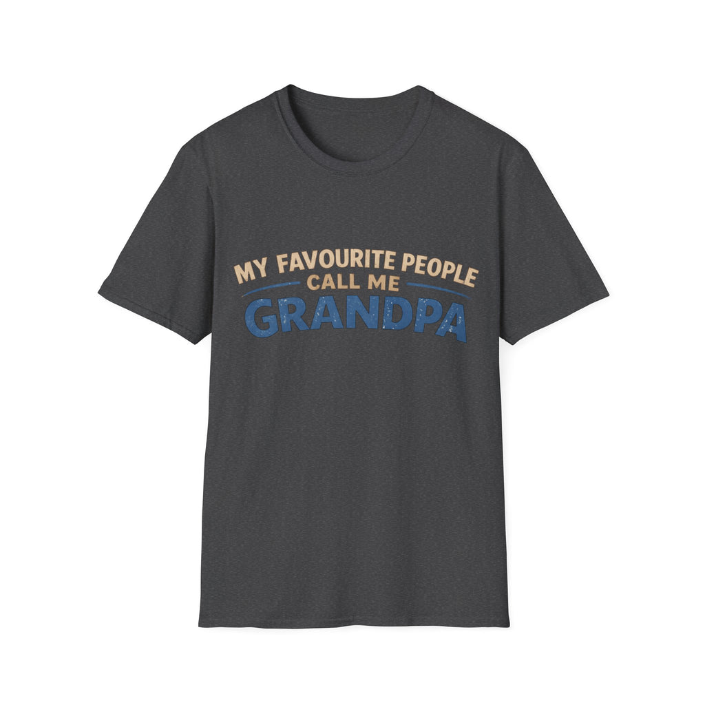 Grandpa T-Shirt - "My Favourite People Call Me Grandpa" Retro Family Gift