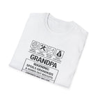 Grandpa Warning T-Shirt – ‘Spoils Grandkids & Hands Out Biscuits’ Funny Grandpa Tee