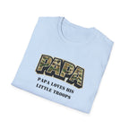 Papa Camo T-Shirt — "Papa Loves His Little Troops" Fathers Day Dad Tee