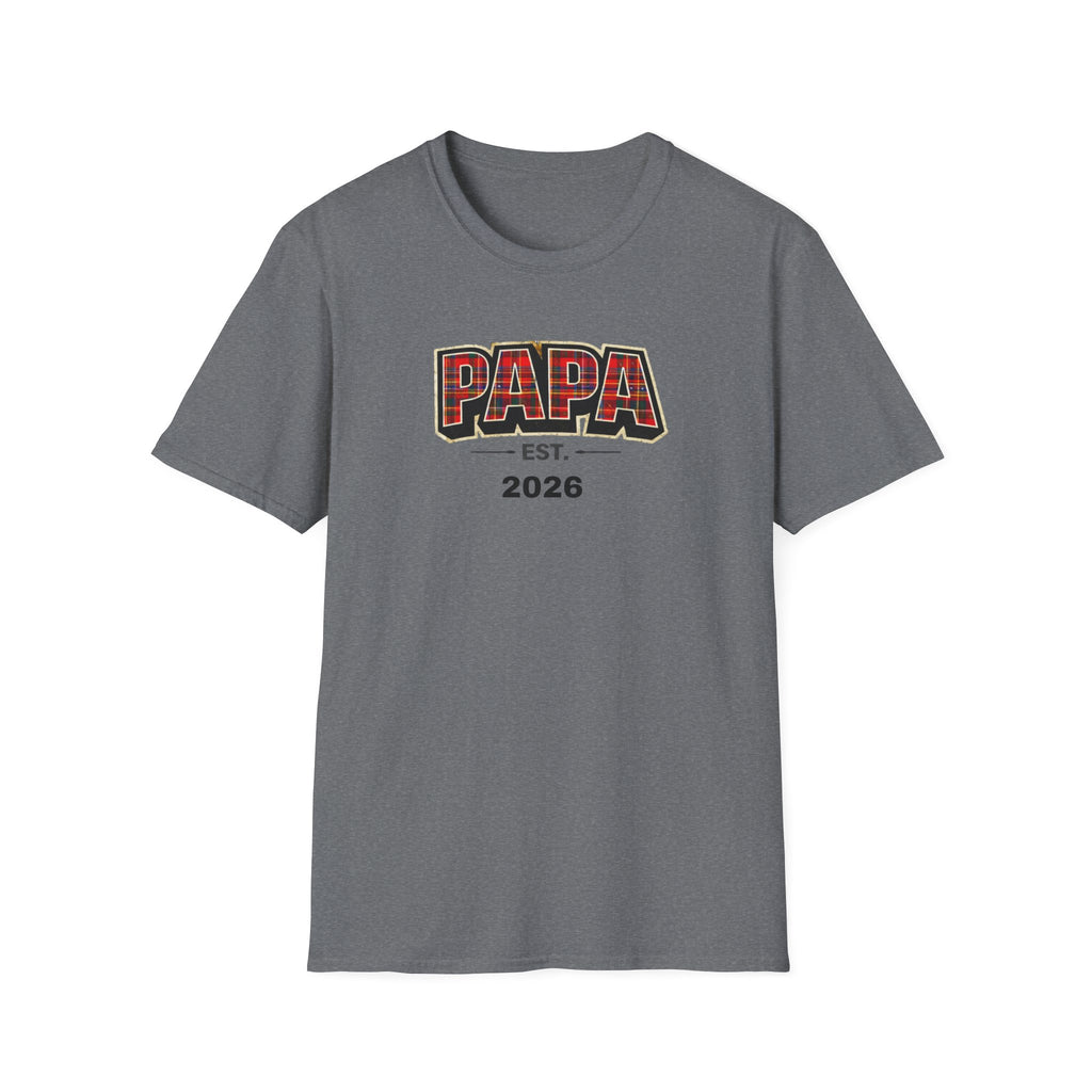 Papa Est. 2026 T-Shirt — New Dad Gift Tee