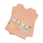 Nana Baby Blocks Tee — Personalized Grandmother Name Shirt