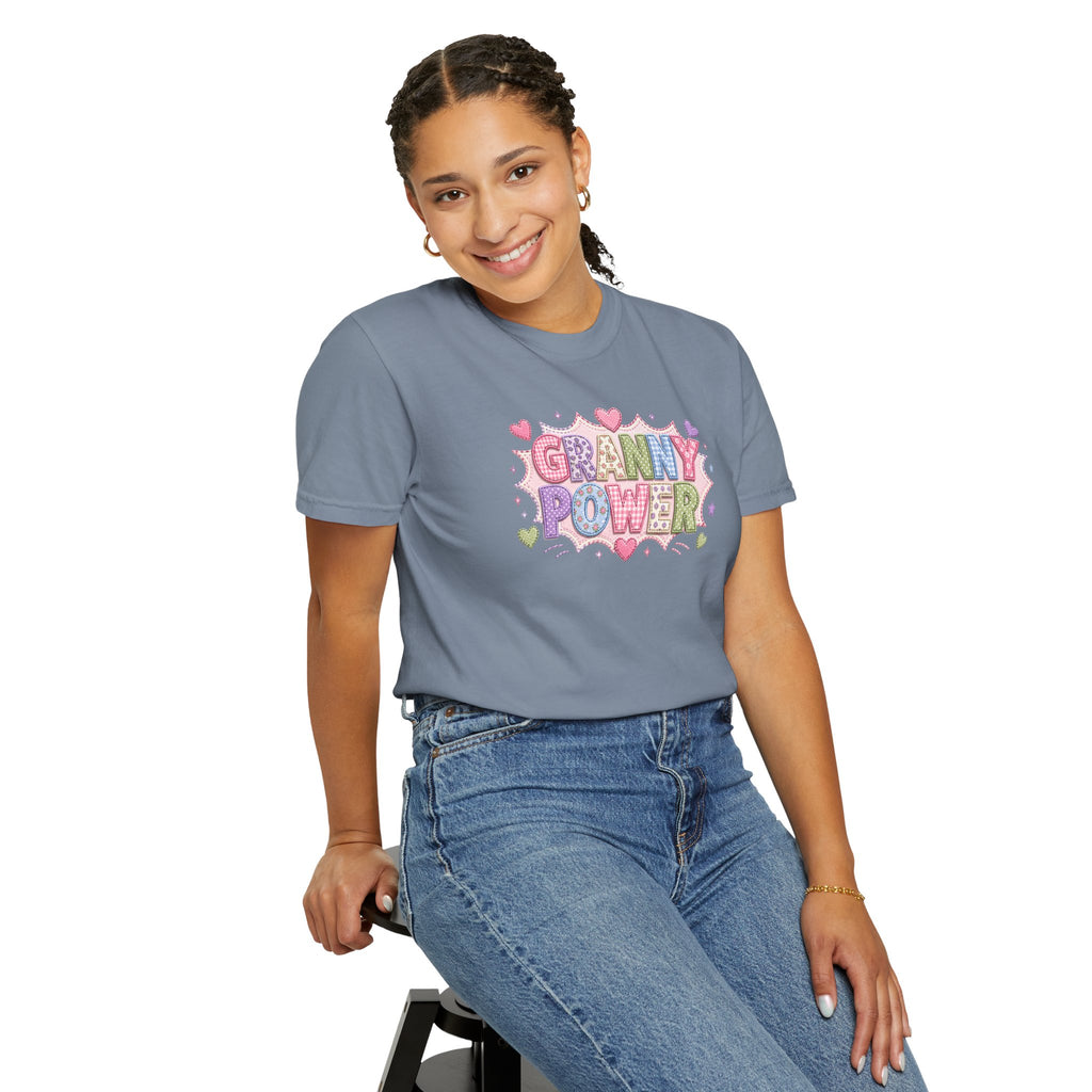 Granny Power T-Shirt — Retro Heart Graphic Tee for Grandmas