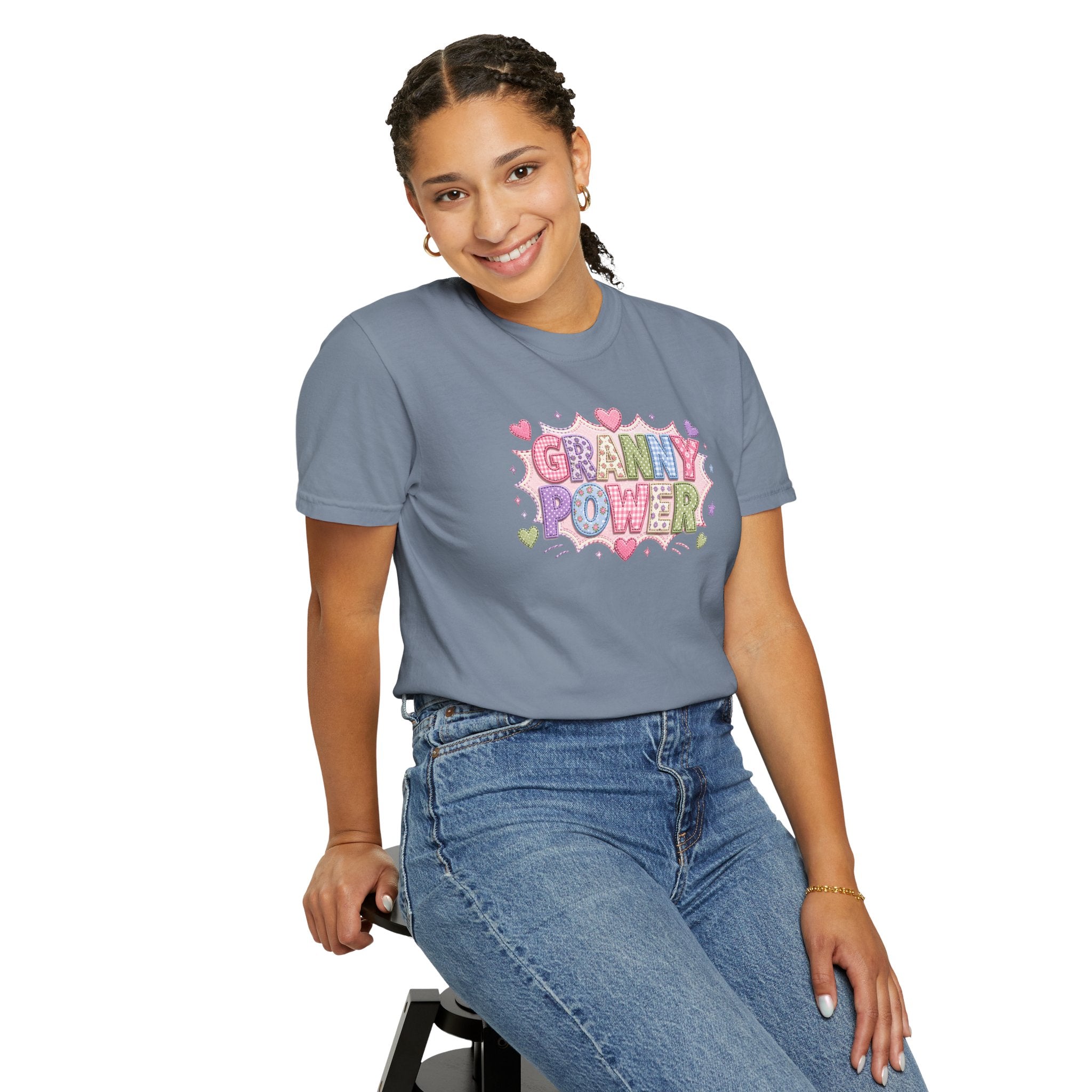Granny Power T-Shirt — Retro Heart Graphic Tee for Grandmas