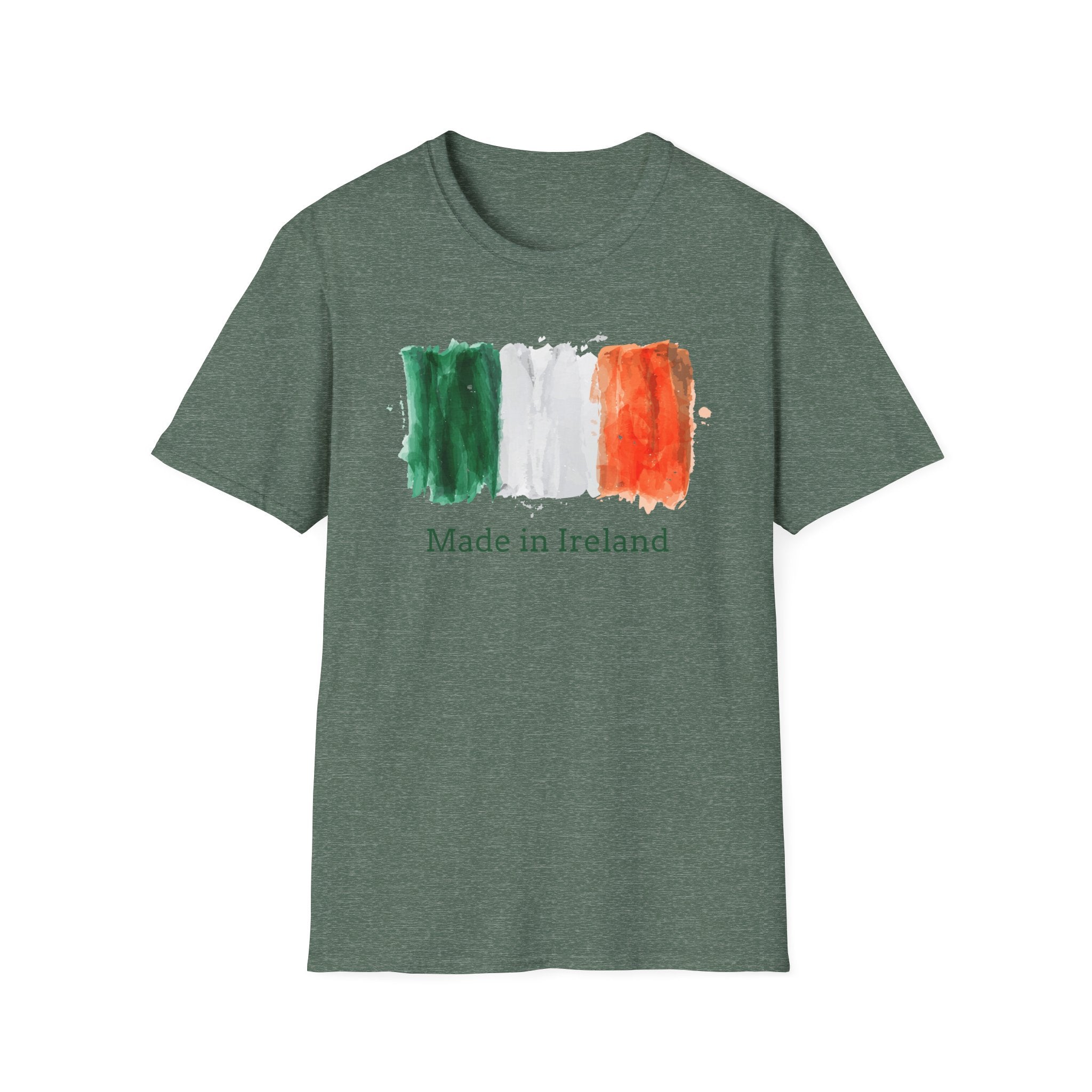 Made in Ireland T-Shirt — Watercolor Irish Flag Tee
