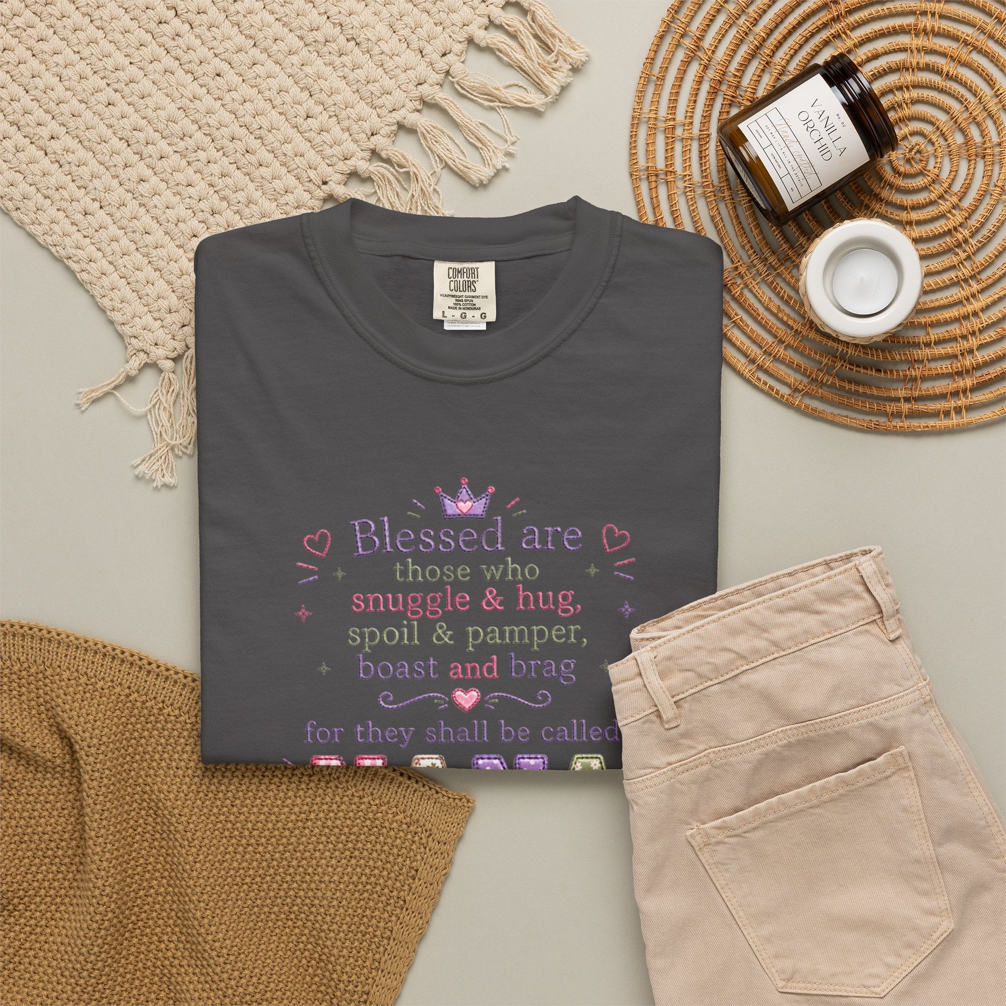Nana Blessings T-Shirt — "Blessed are those who snuggle & pamper..." Grandmother Gift