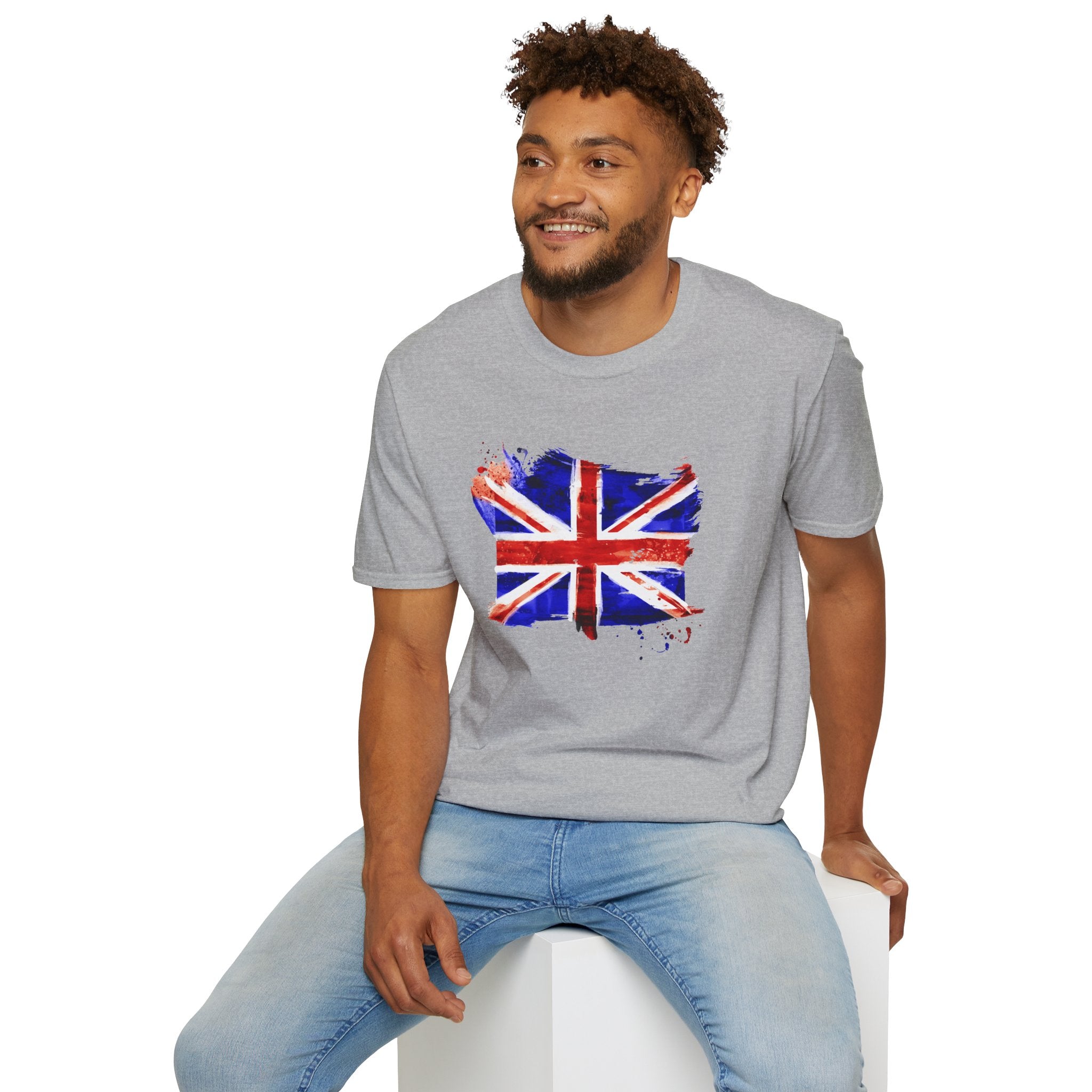 Union Jack Paint Brush UK Flag T-Shirt — British Pride Graphic Tee
